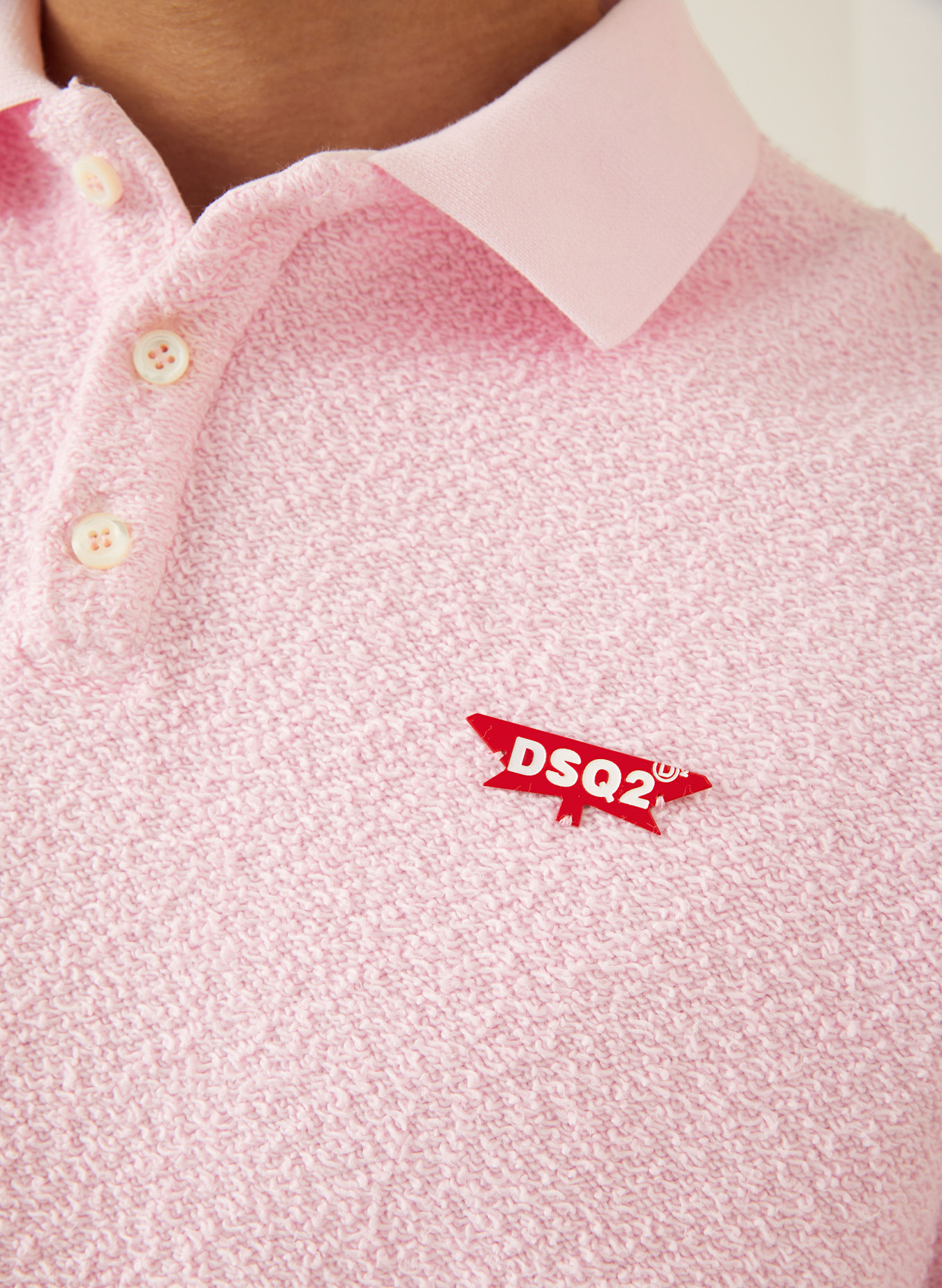 DSQUARED2 Frottee-Poloshirt Tennis Fit: ROSA