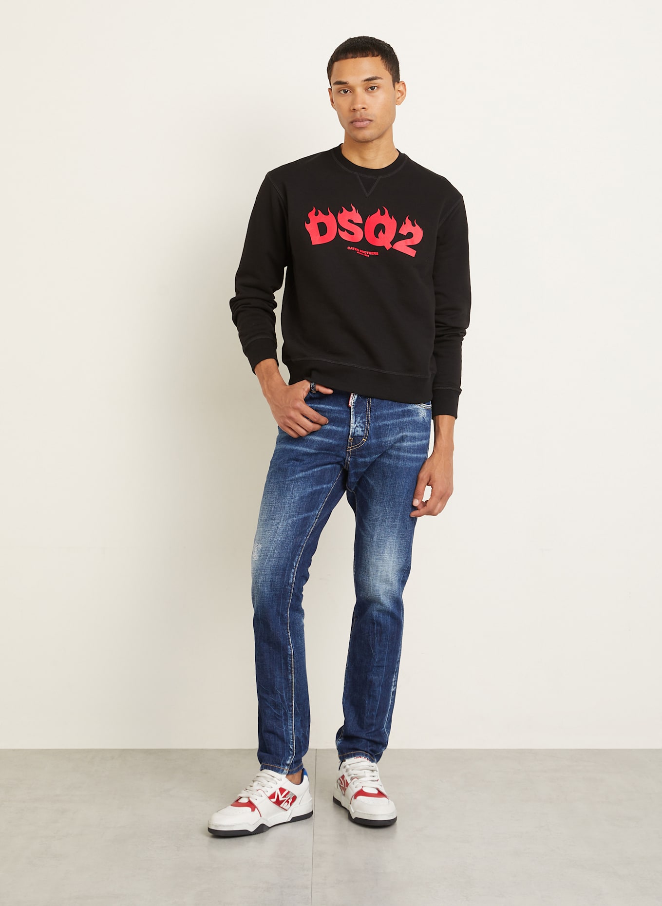 DSQUARED2 Sweatshirt COOL FIT: SCHWARZ