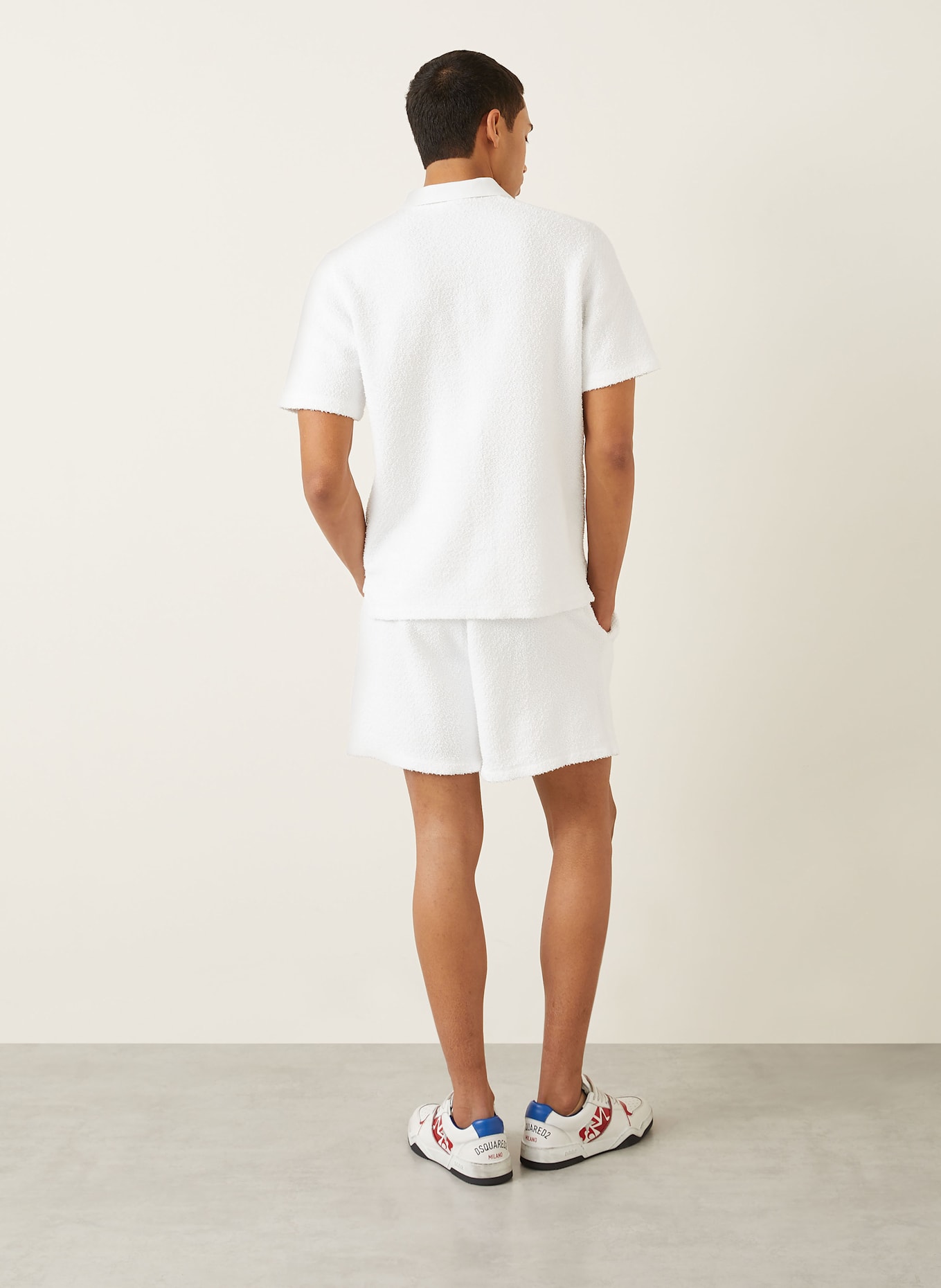 DSQUARED2 Sweatshorts aus Frottee: WEISS