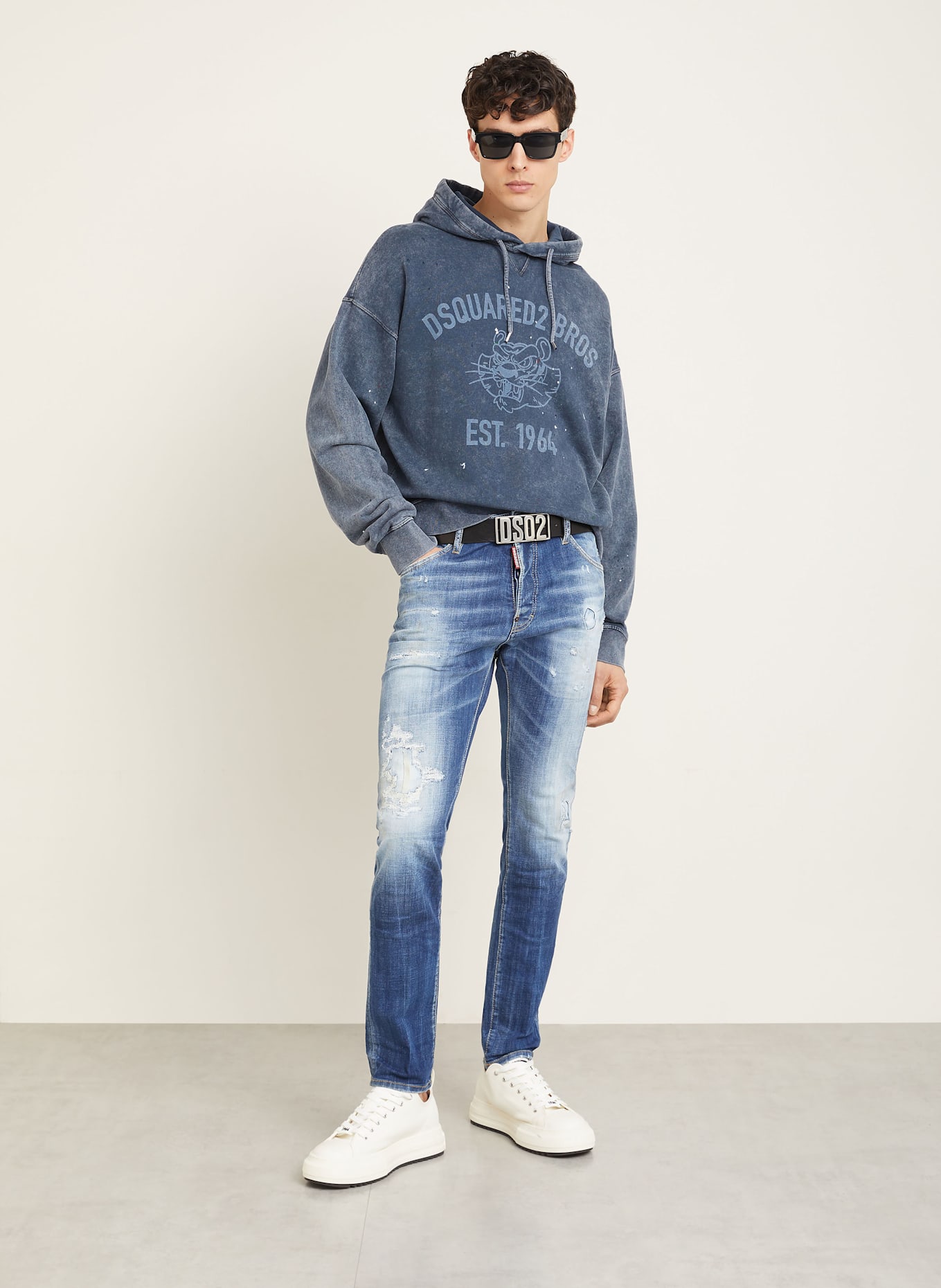 DSQUARED2 Džíny Extra Slim Fit: 470 NAVY BLUE