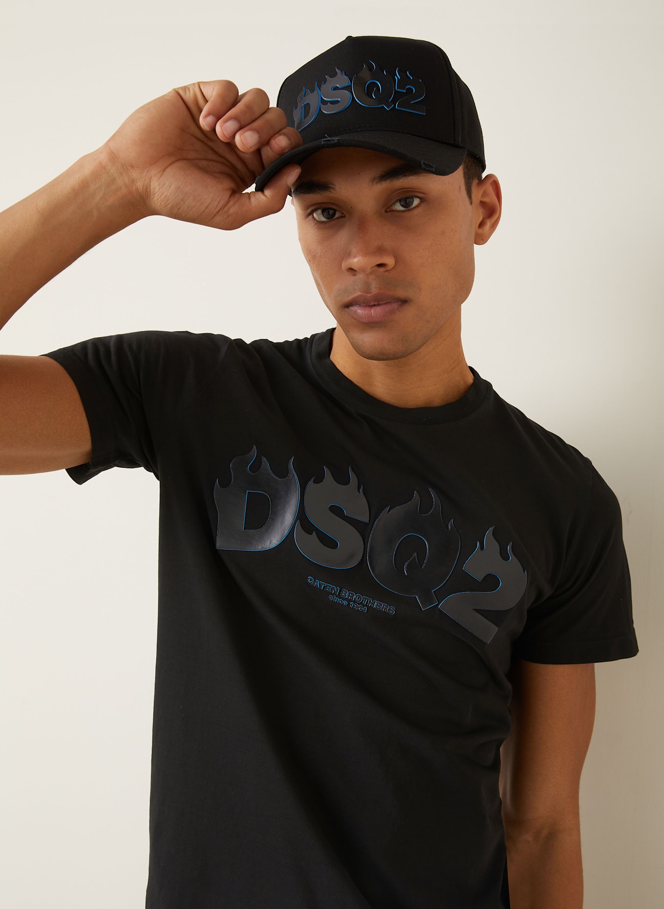 DSQUARED2 Tričko: ČERNÁ