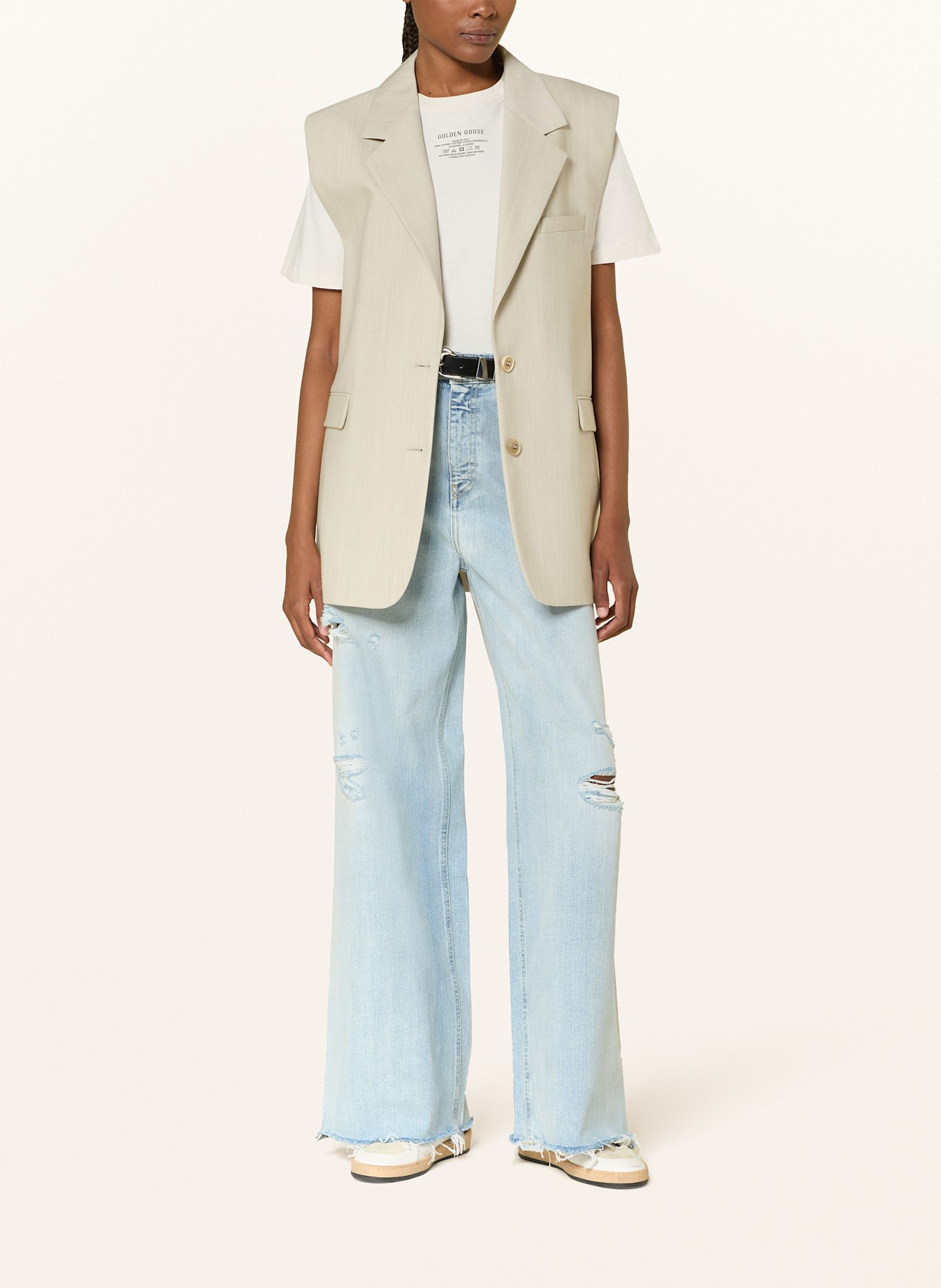 GOLDEN GOOSE Blazerweste JOURNEY: HELLBRAUN
