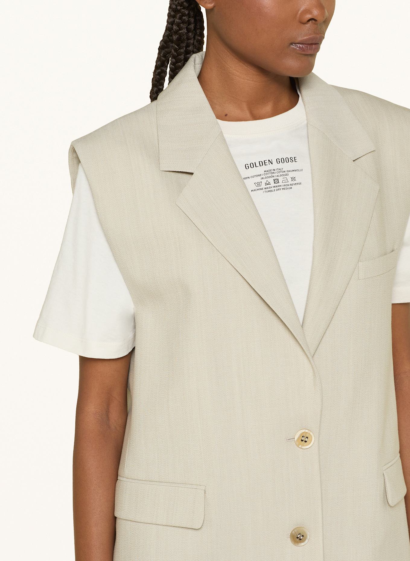 GOLDEN GOOSE Blazerweste JOURNEY: HELLBRAUN