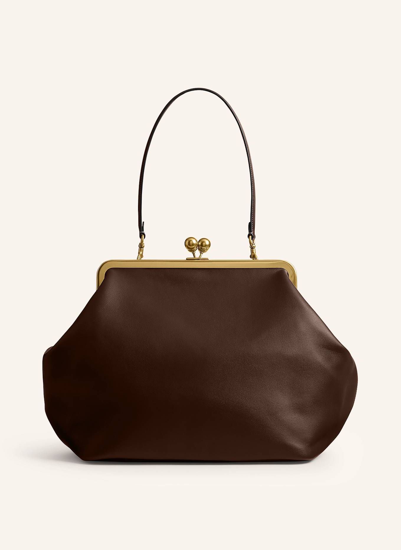 COACH Handtasche KISSLOCK FRAME LARGE: BRAUN