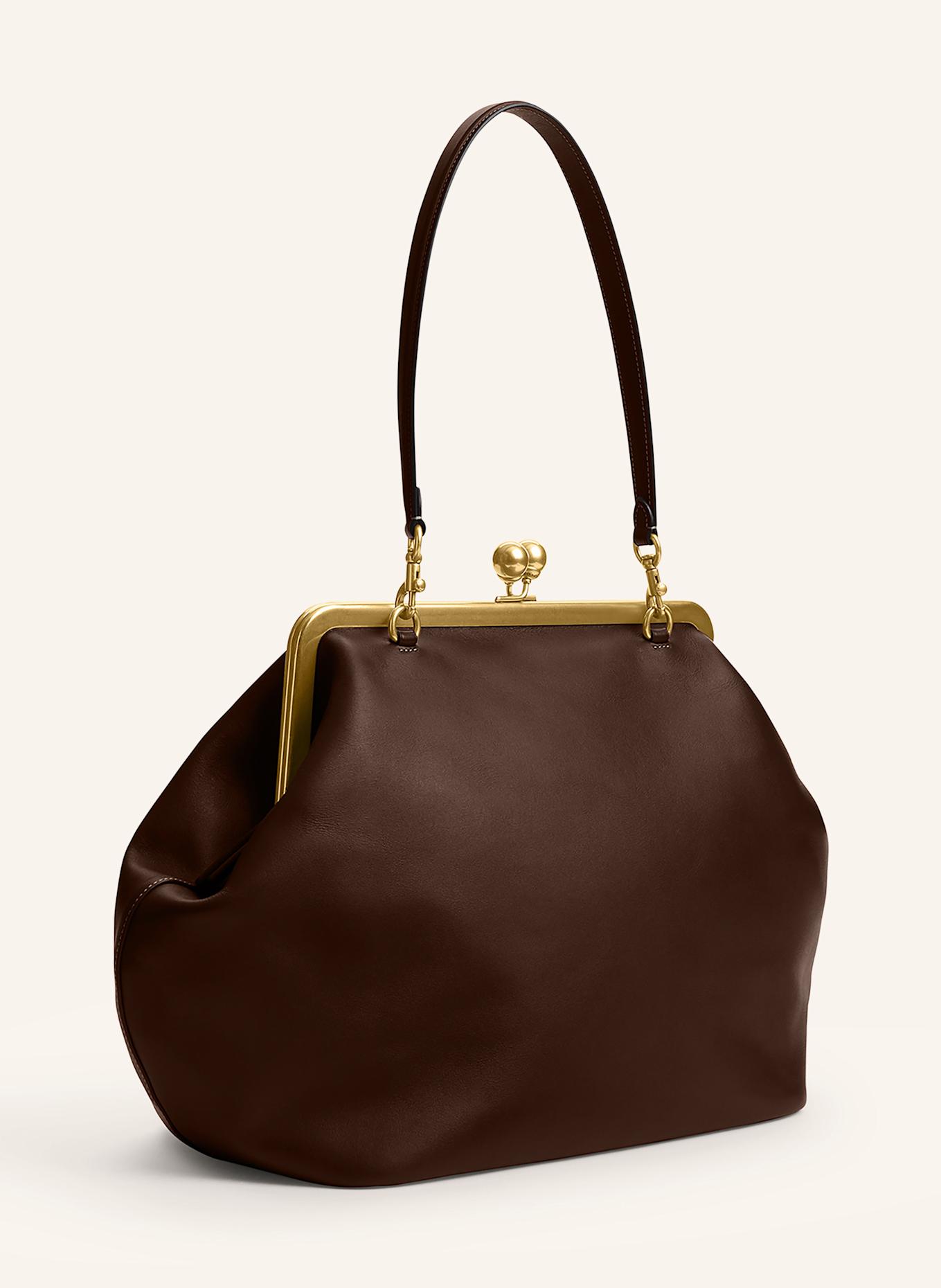 COACH Handtasche KISSLOCK FRAME LARGE: BRAUN