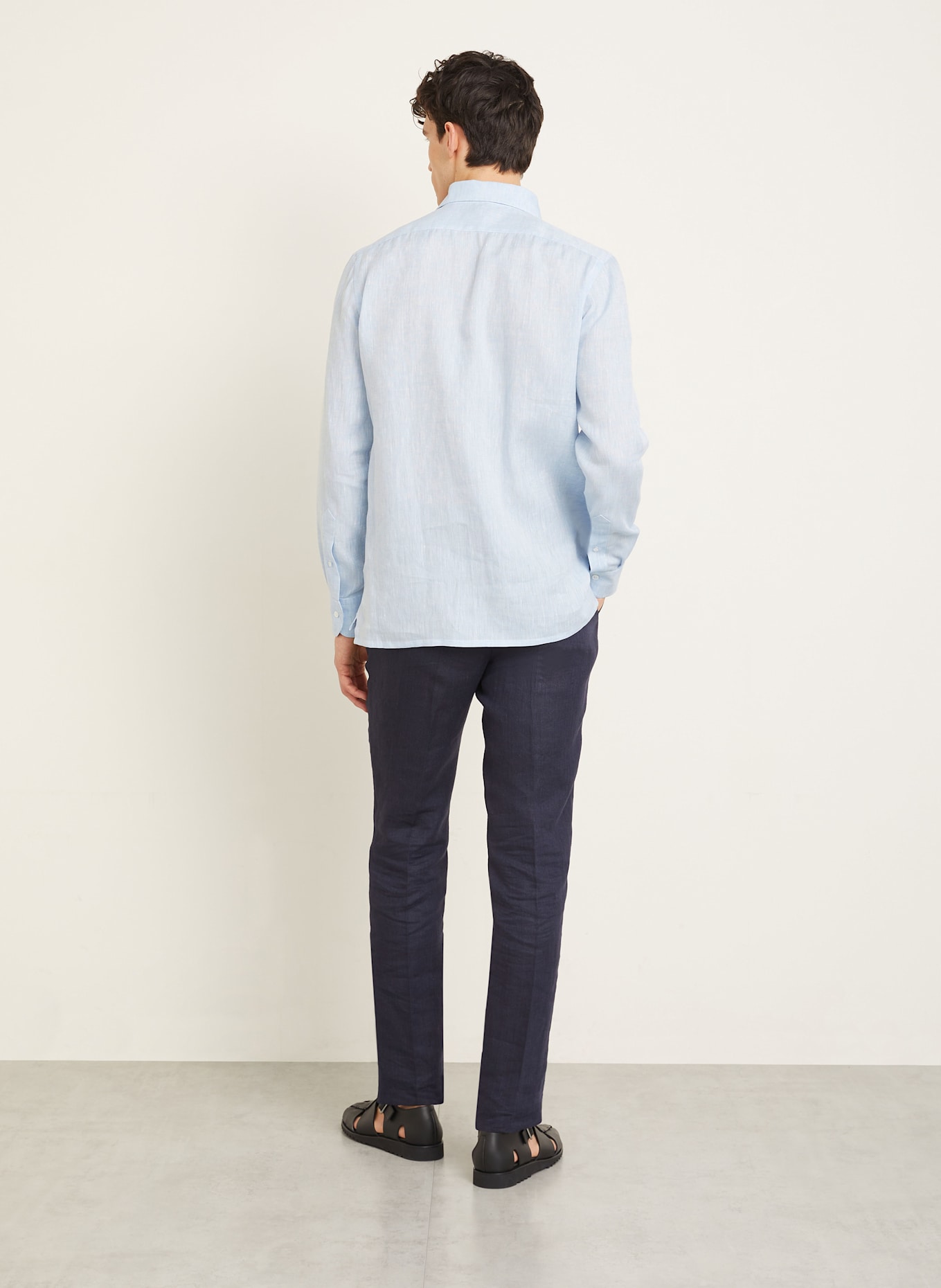 FIORONI Leinenhemd Regular Fit: HELLBLAU