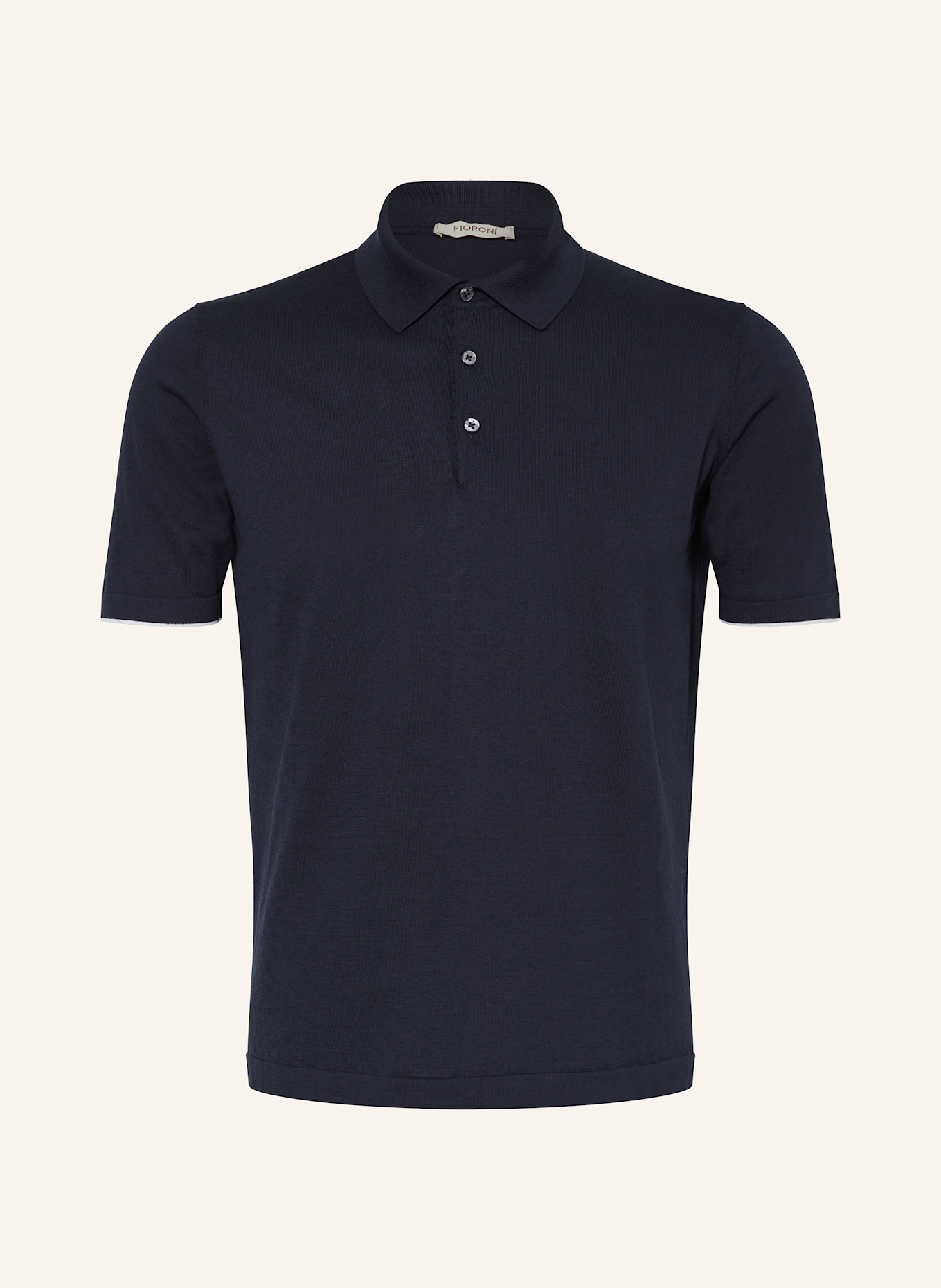 FIORONI Strick-Poloshirt: DUNKELBLAU
