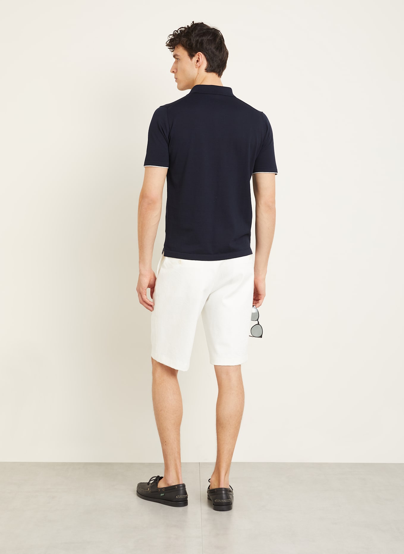 FIORONI Strick-Poloshirt: DUNKELBLAU