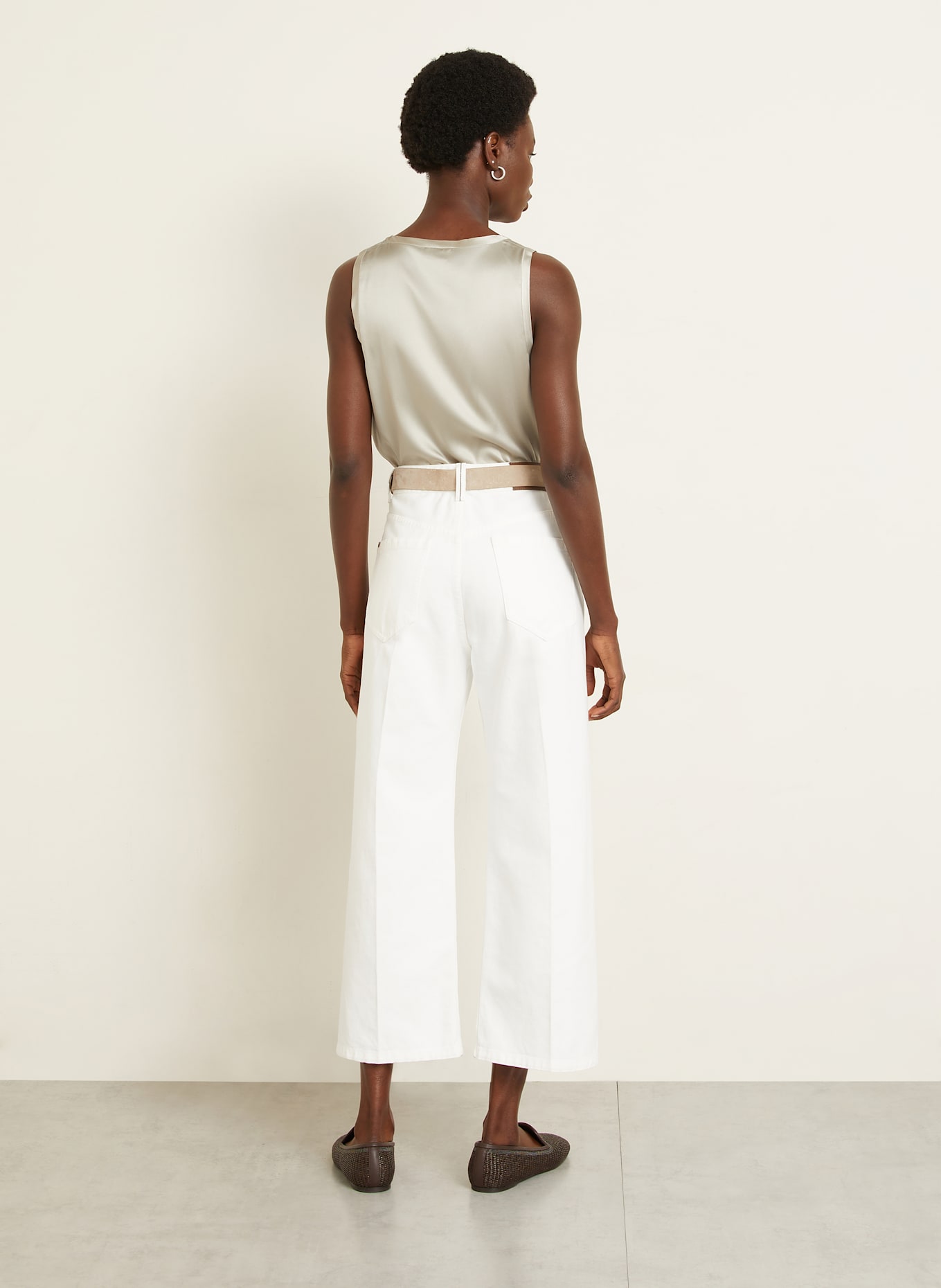 BRUNELLO CUCINELLI Seidentop: SILBER