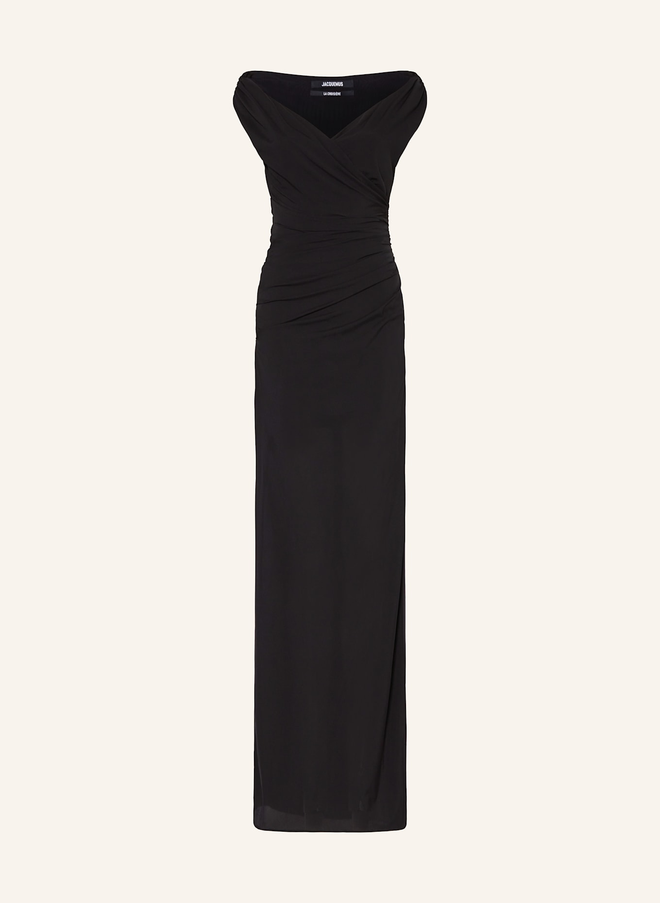 JACQUEMUS Off-shoulder dress LA ROBE RITA LONGUE in black
