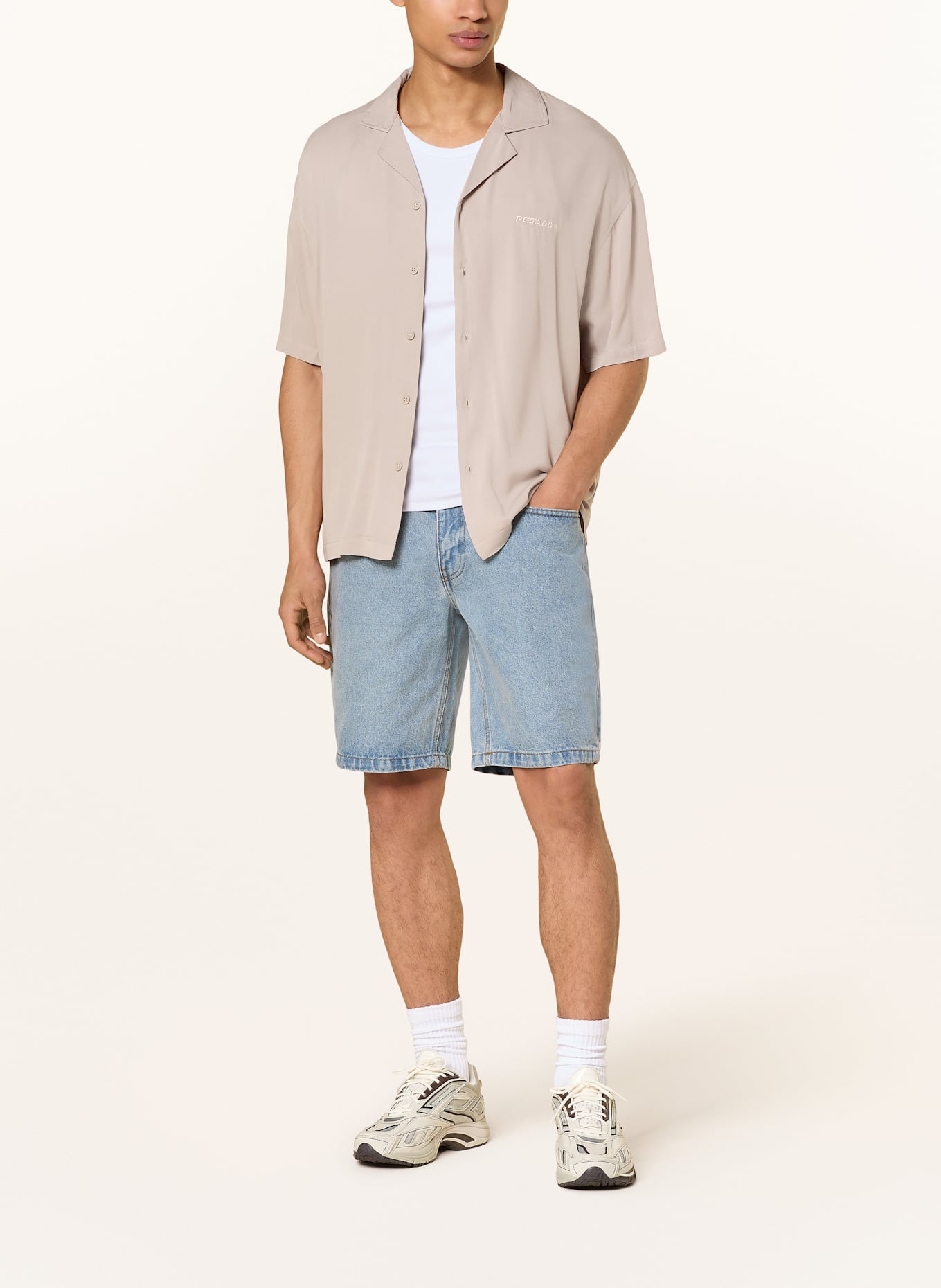 PEGADOR Resorthemd Comfort Fit: TAUPE