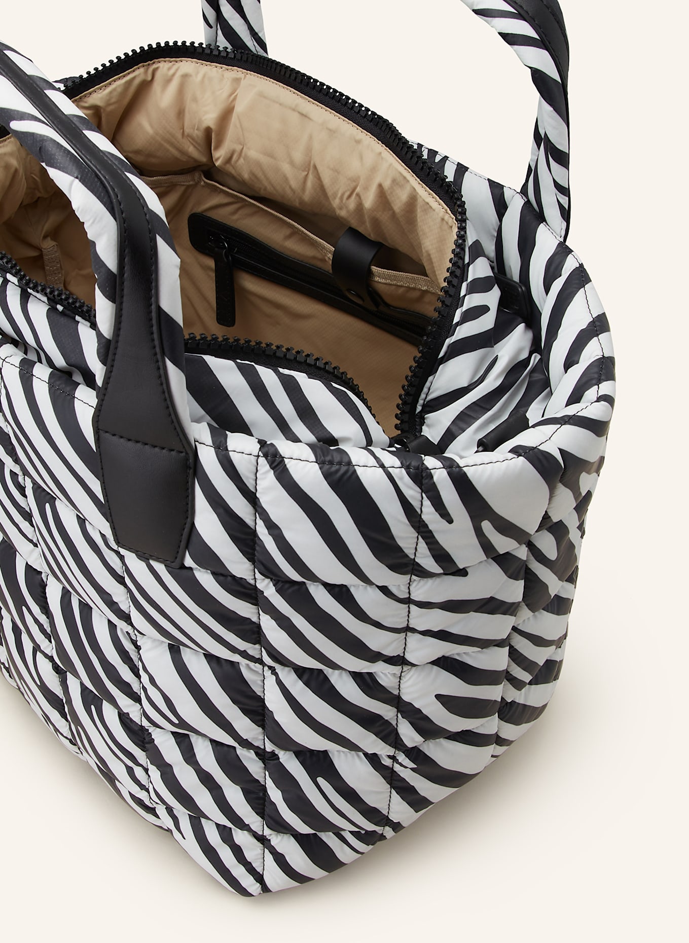 Vee Collective Torba shopper PORTER TOTE MEDIUM: BIAŁY/ CZARNY