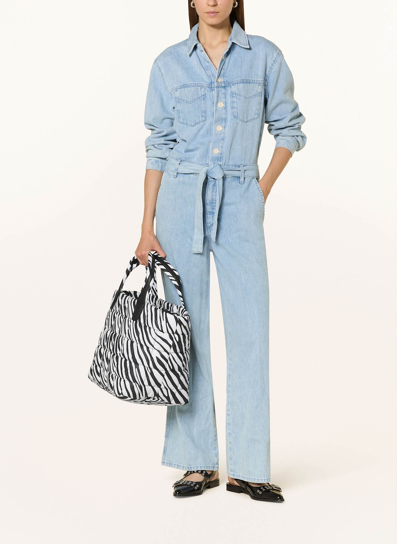 Vee Collective Torba shopper PORTER TOTE MEDIUM: BIAŁY/ CZARNY