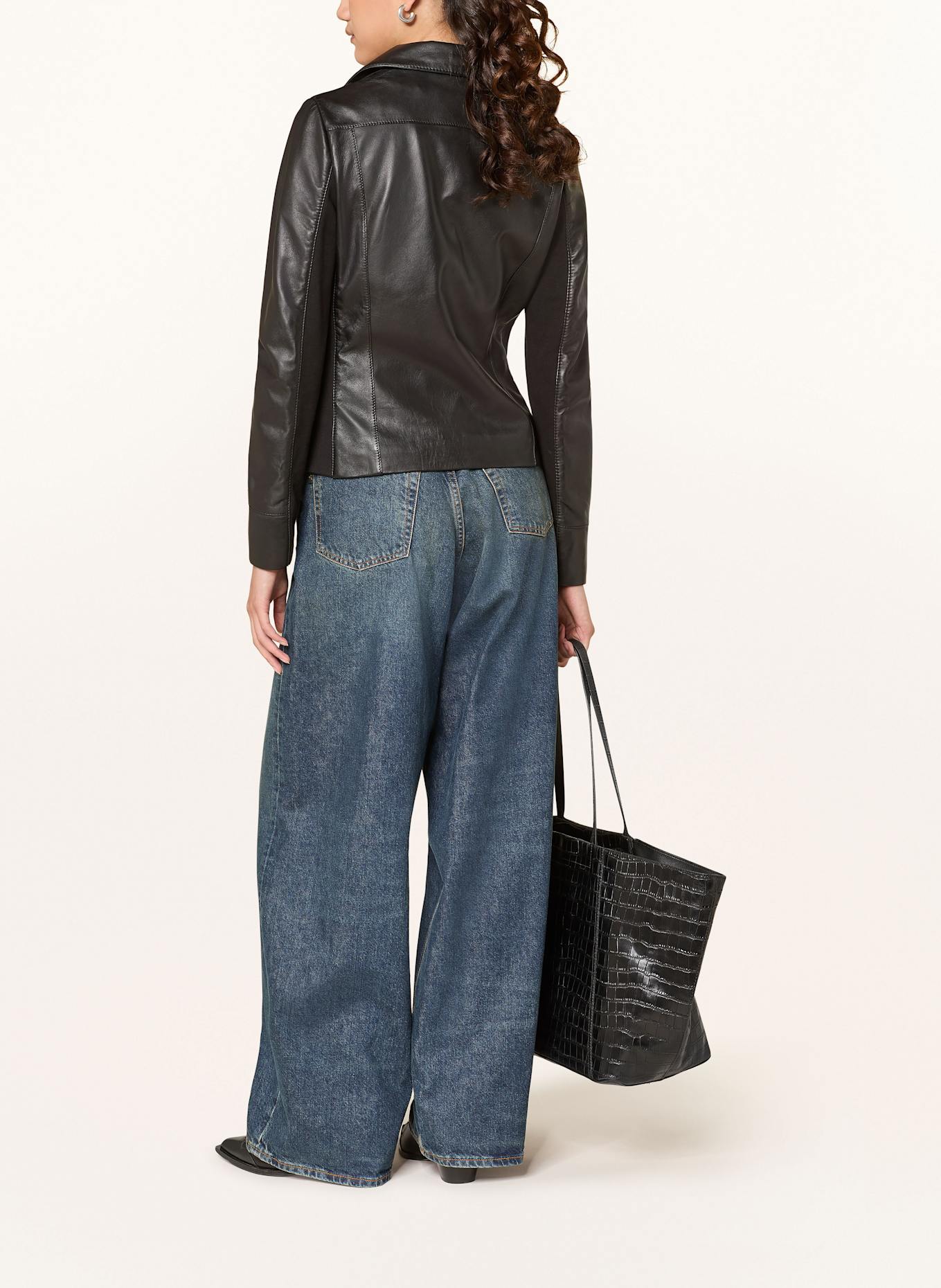 STUDIO AR Kurtka skórzana JOSIE: CZARNY