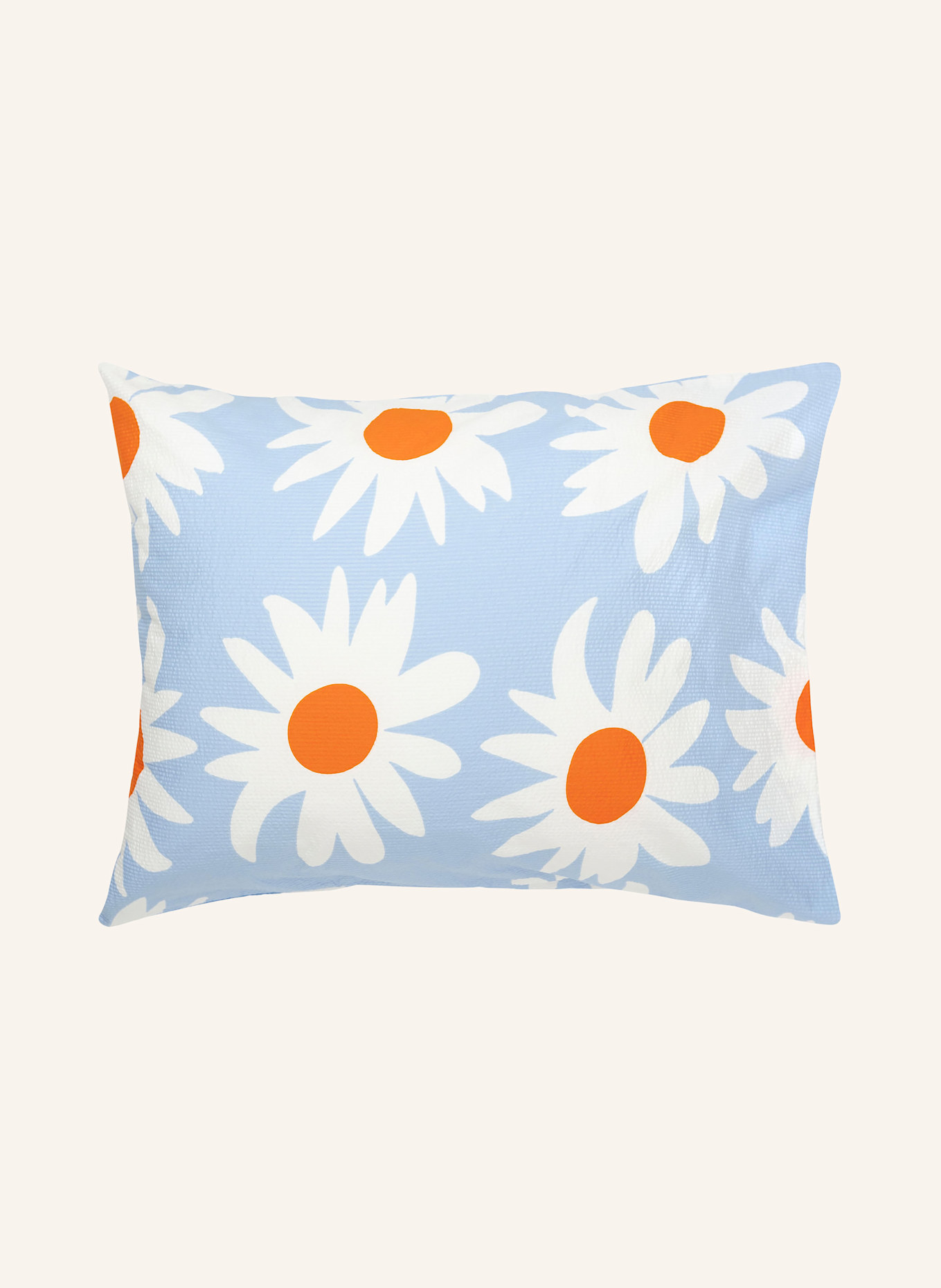 marimekko Kissenbezug RAKASTAA EI RAKASTA: HELLBLAU / CREME / ORANGE