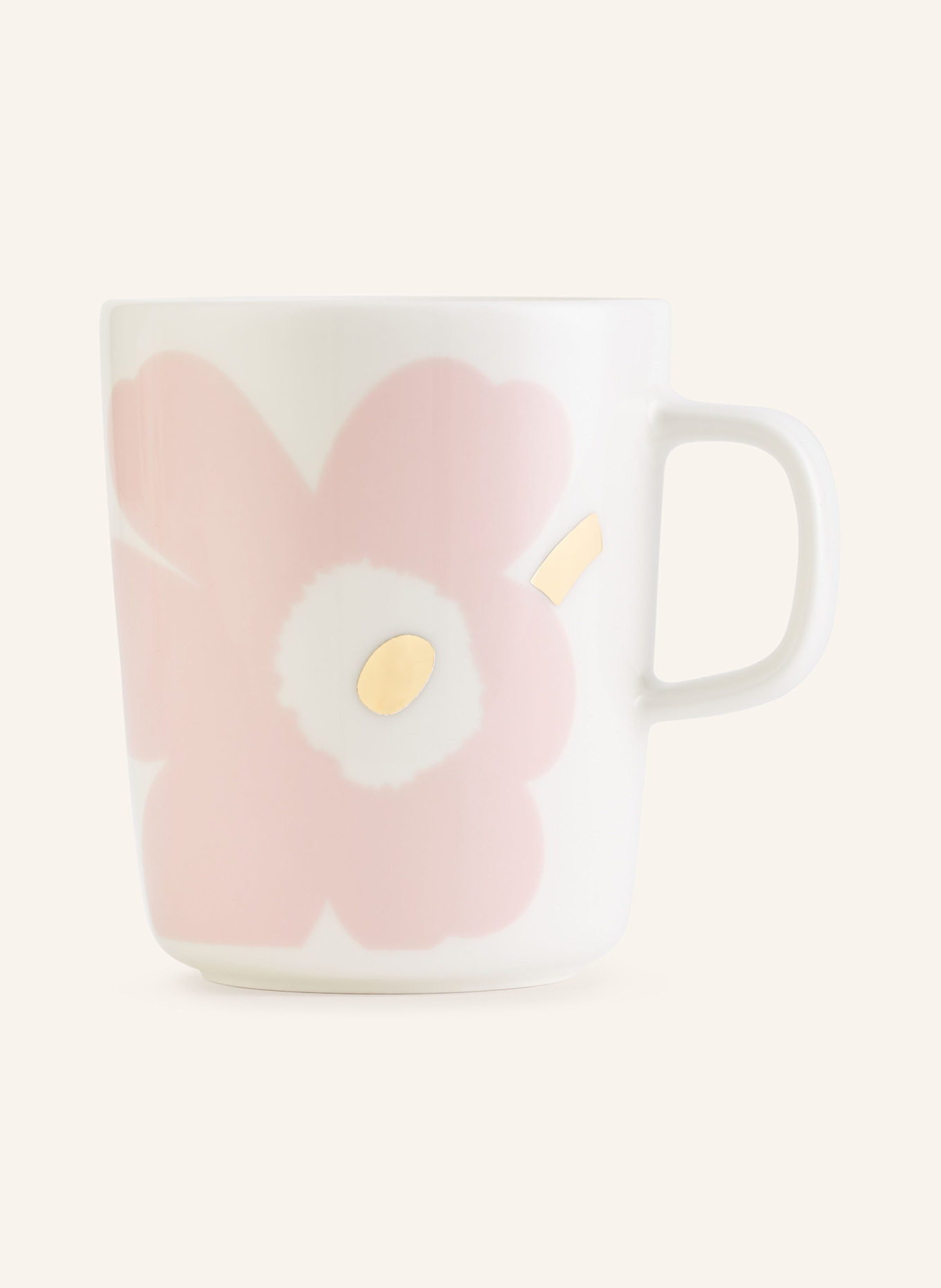 marimekko set of 2 mugs OIVA/JUHLA, Color: ECRU/ LIGHT PINK (Image 2)