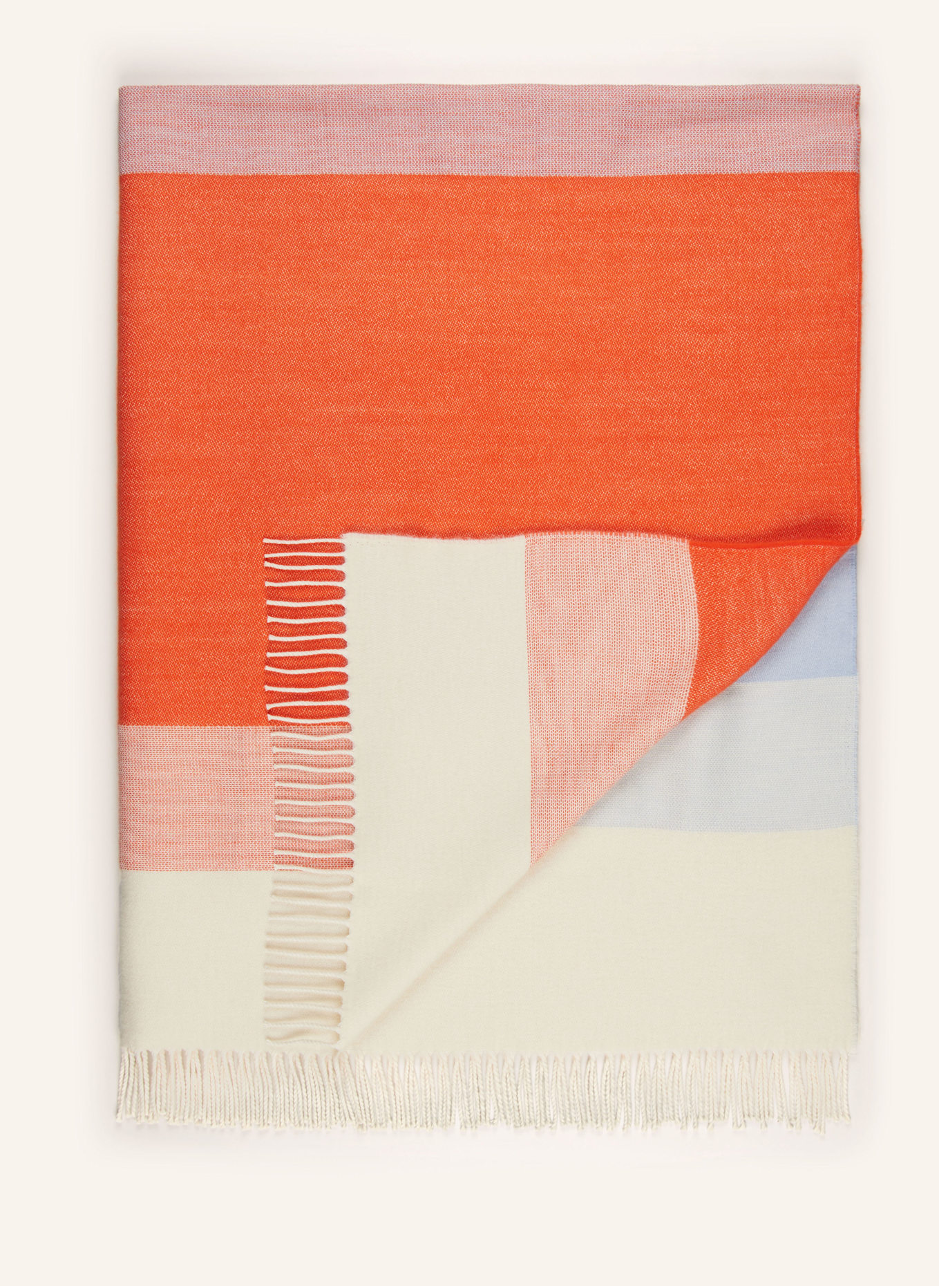 marimekko Plaid HENNIKA: ECRU / ORANGE / HELLBLAU