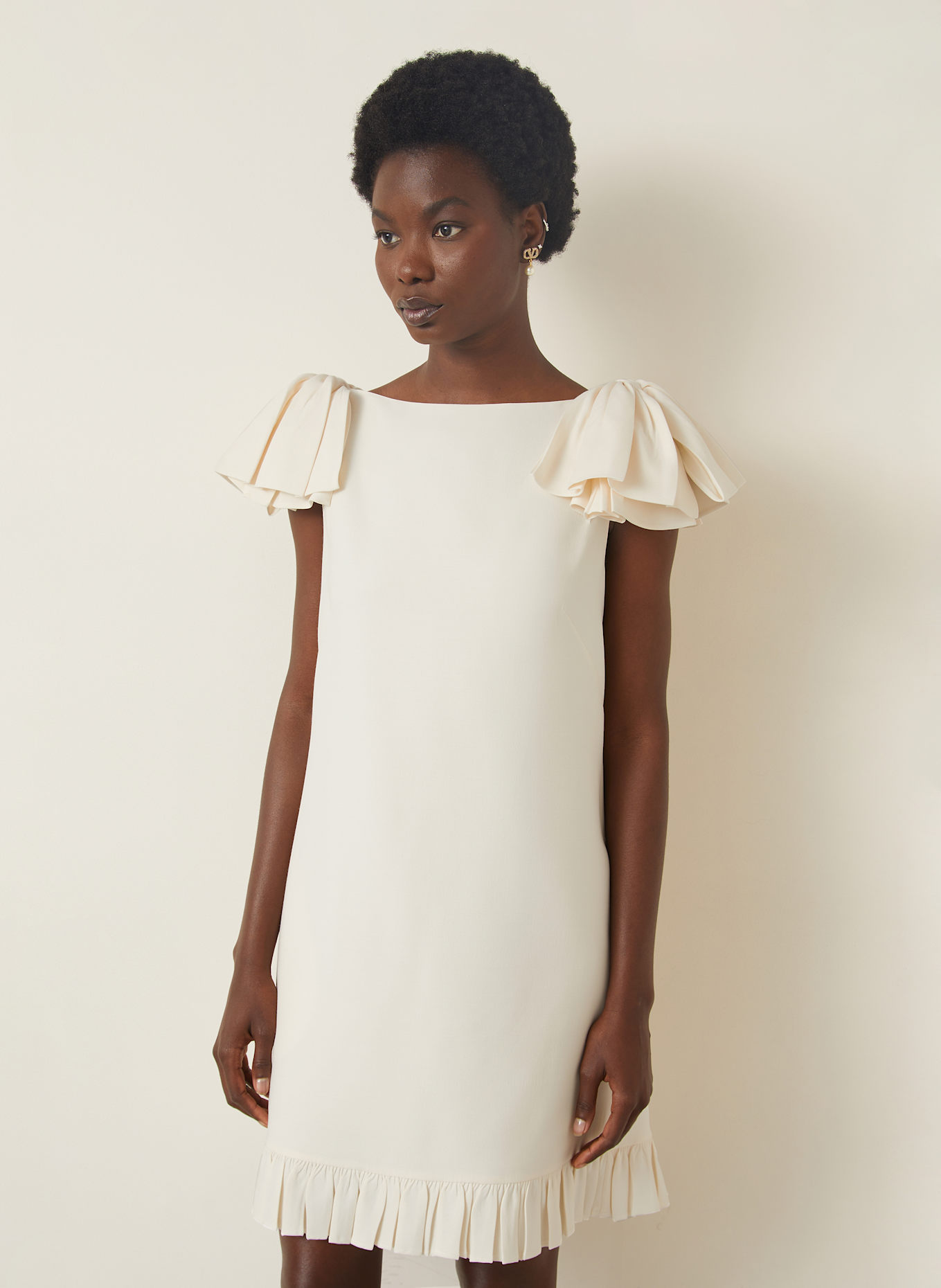 VALENTINO Dress with silk: ECRU