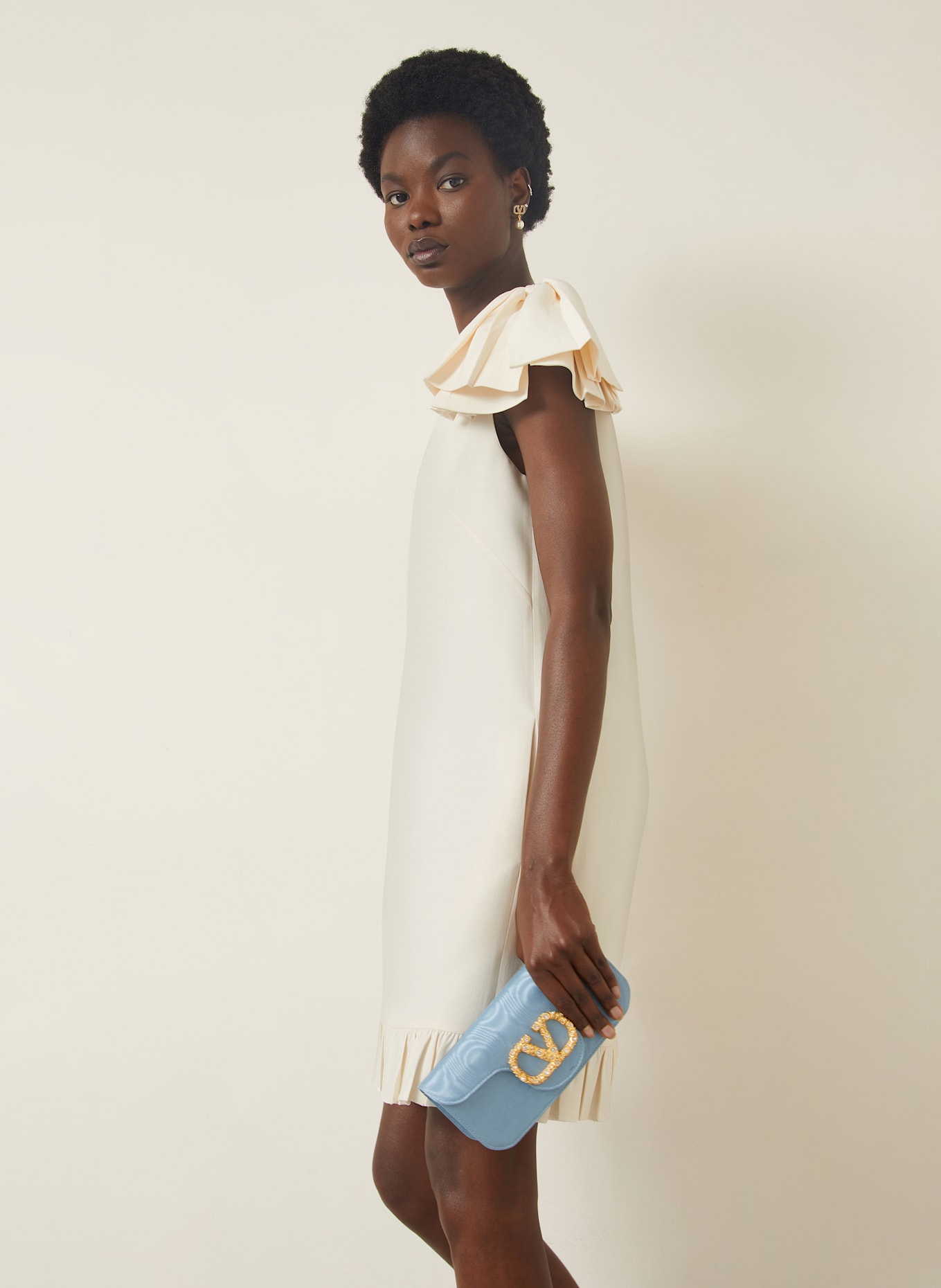VALENTINO Dress with silk: ECRU