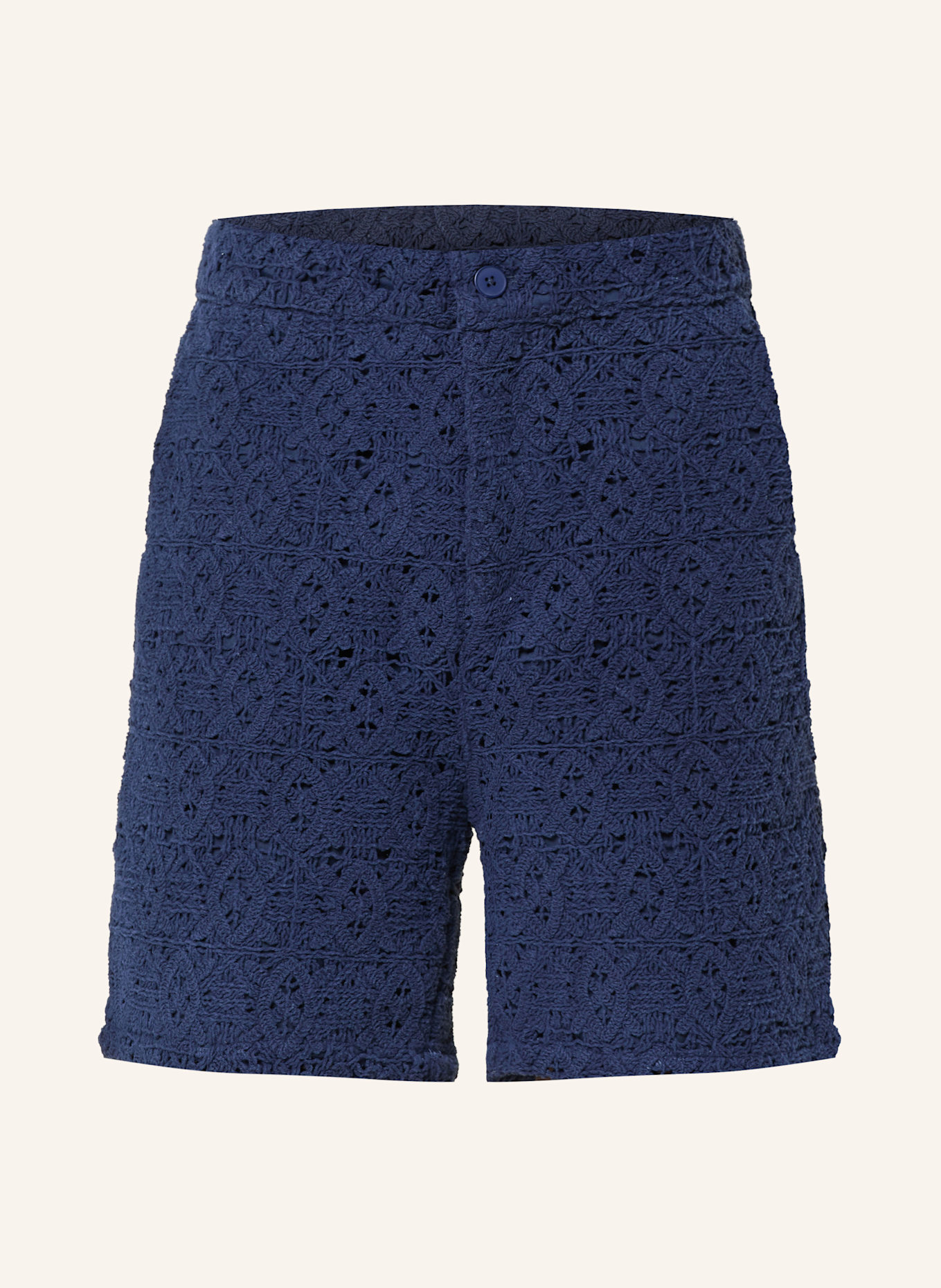 DAILY PAPER Häkelshorts LACE SHIELD: DUNKELBLAU