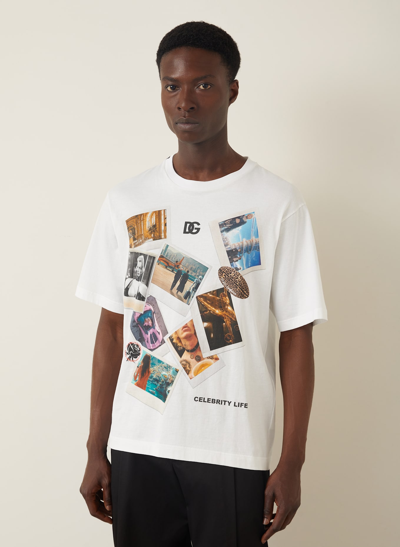 【新season】DOLCE＆GABBANA ポストカードTシャツ celebritylife 新season】DOLCE＆GABBANA ポストカードTシャツ celebritylife