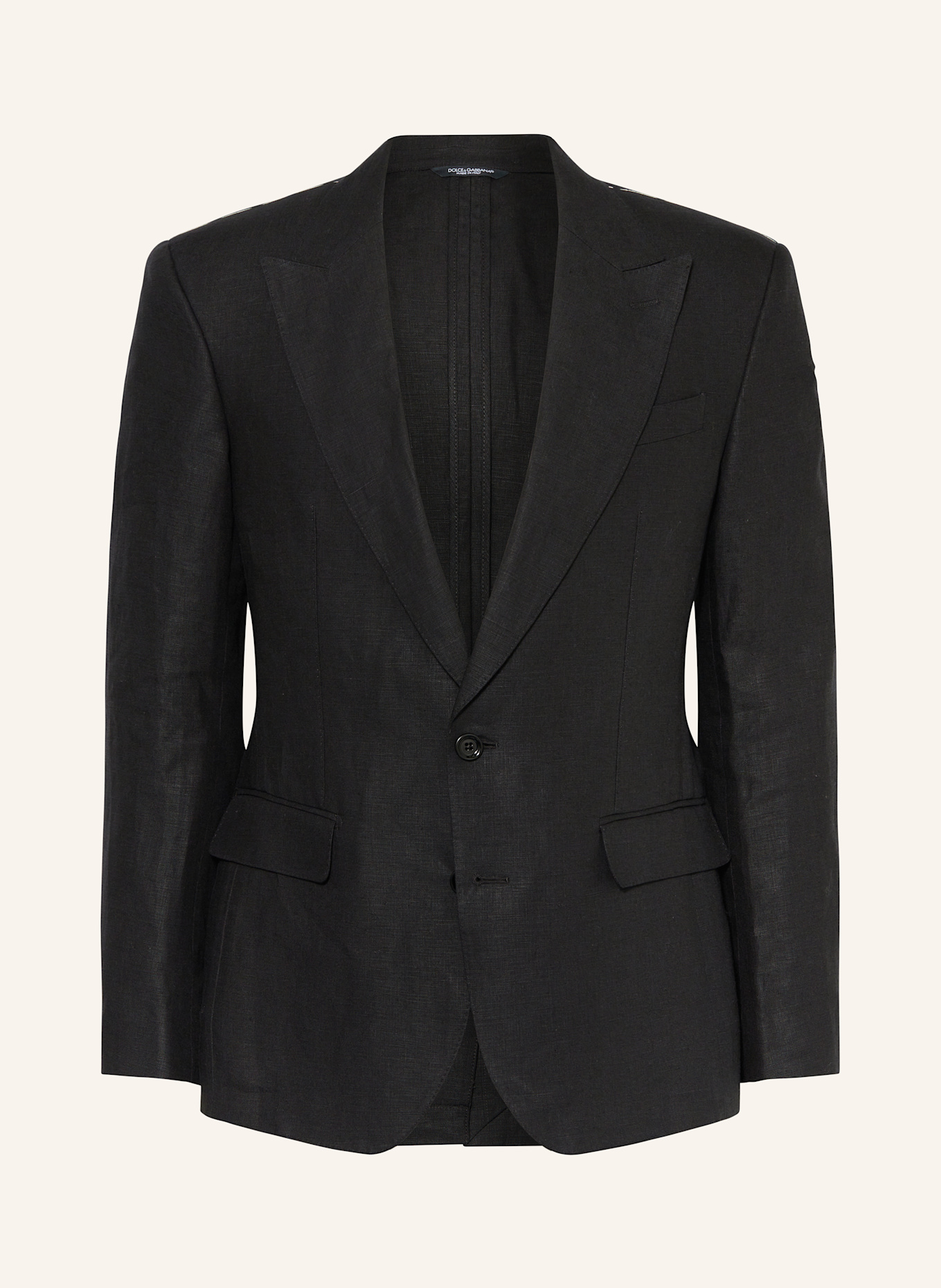 DOLCE & GABBANA Leinensakko Extra Slim Fit: SCHWARZ