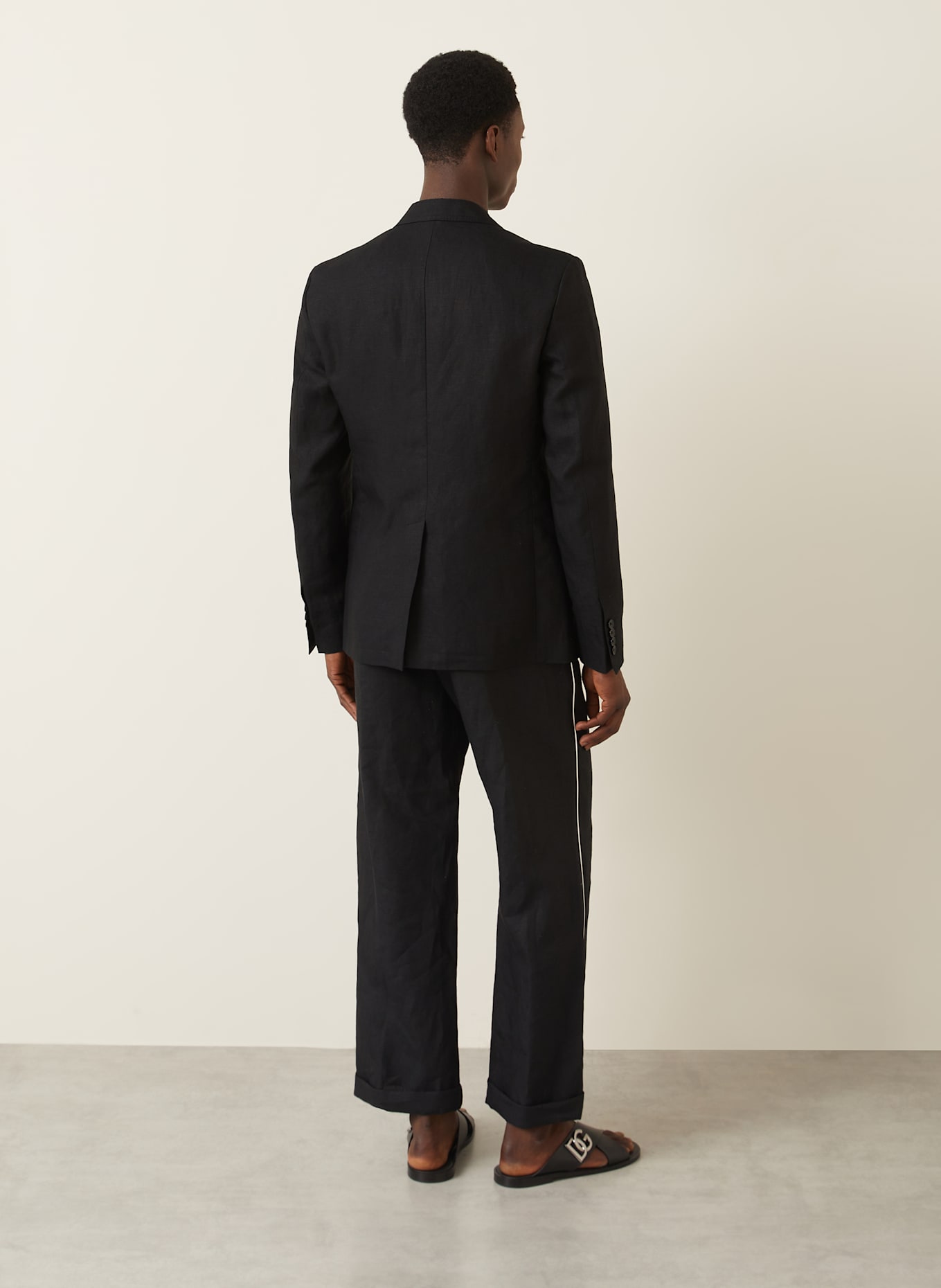 DOLCE & GABBANA Leinensakko Extra Slim Fit: SCHWARZ