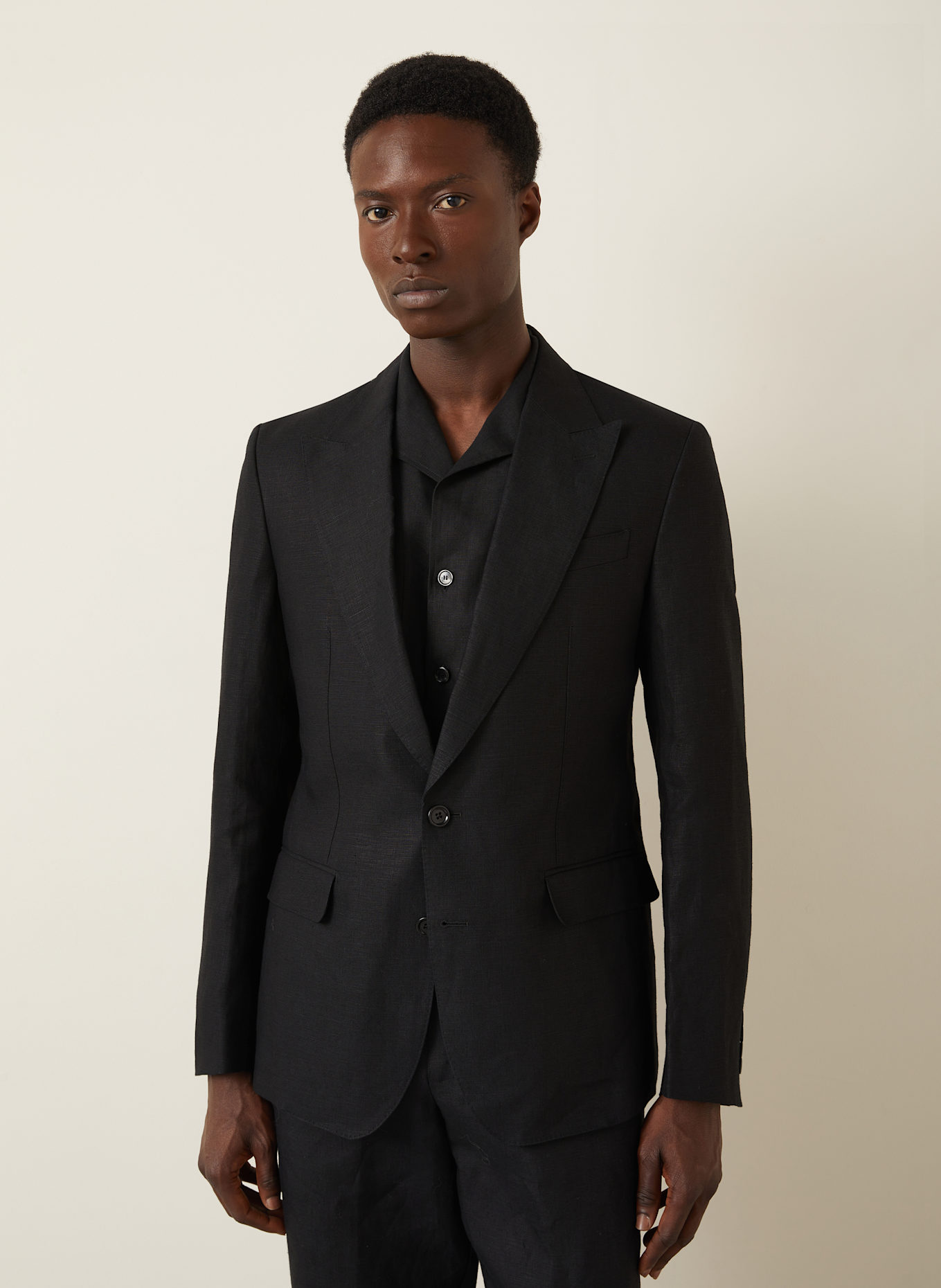 DOLCE & GABBANA Leinensakko Extra Slim Fit: SCHWARZ