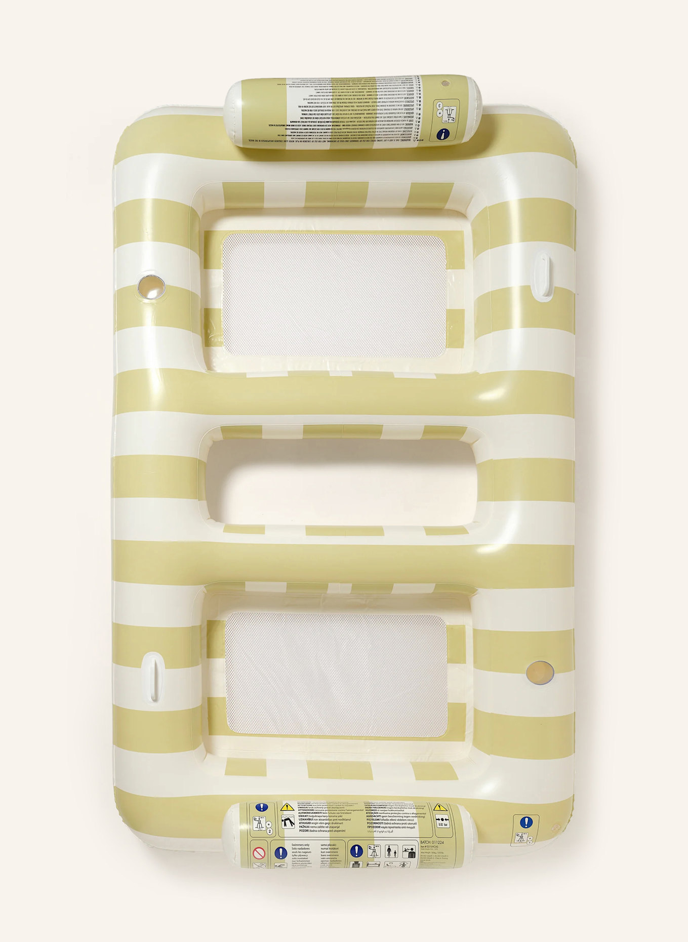 SUNNYLIFE Wasserhängematte: DUNKELGELB / WEISS