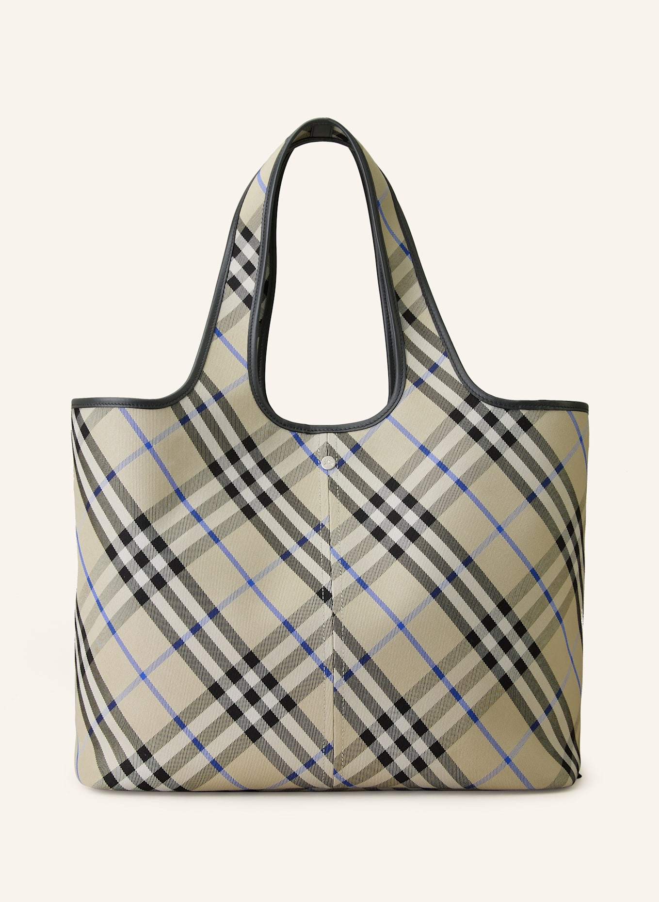 BURBERRY Shopper MEDIUM mit Pouch: HELLGRÜN / SCHWARZ / BLAU