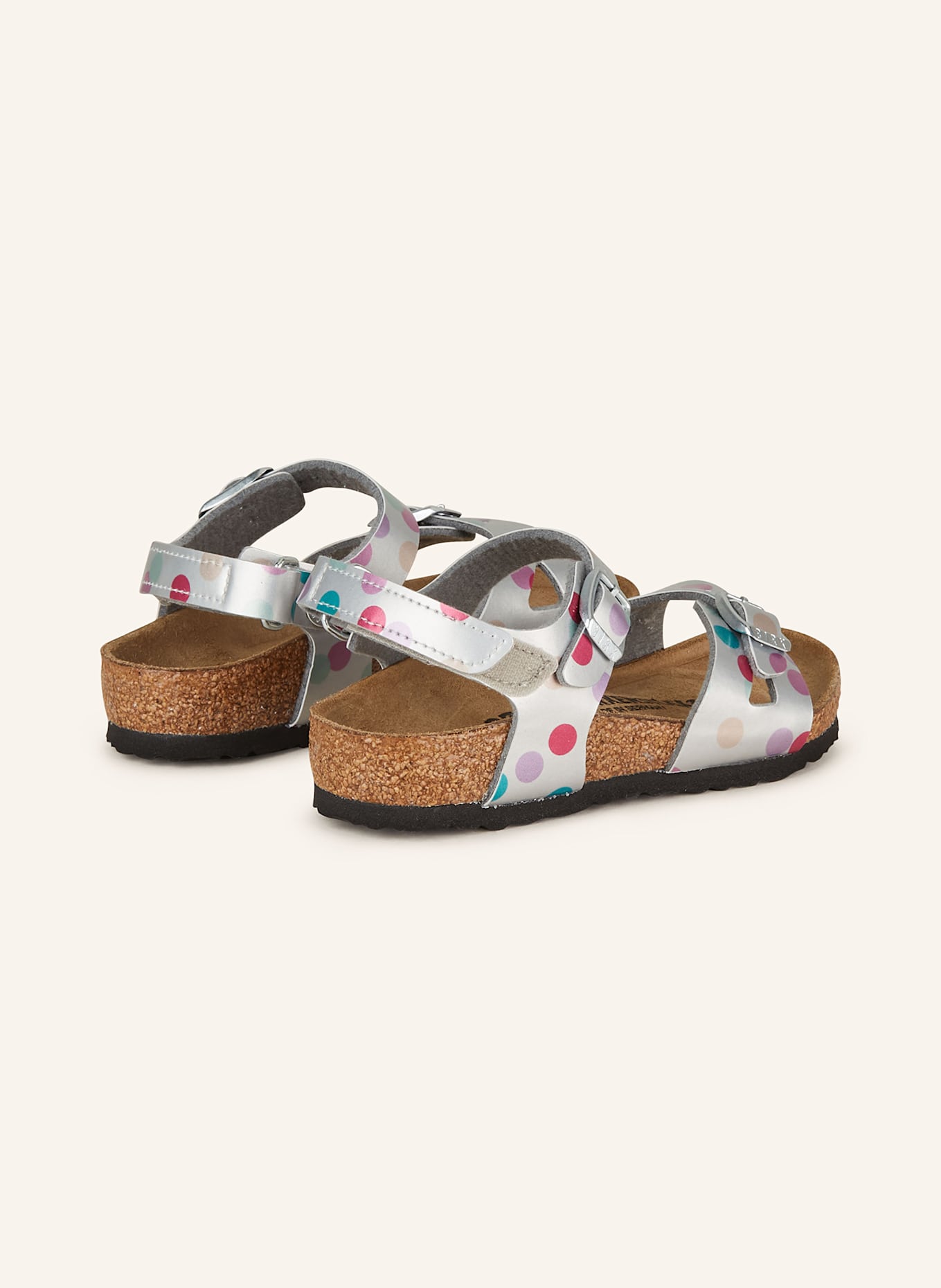 BIRKENSTOCK Sandalen RIO: SILBER/ PINK/ TÜRKIS