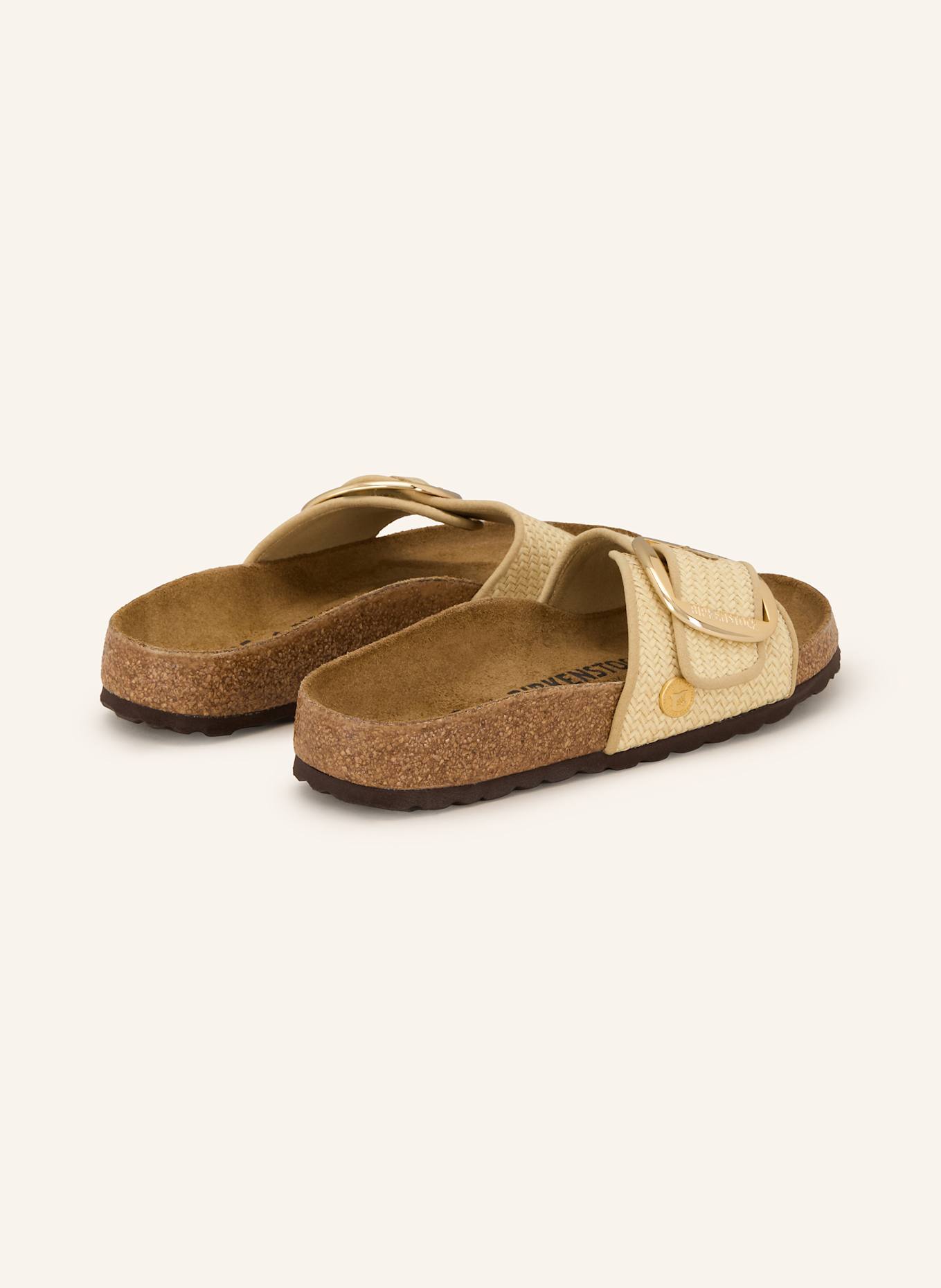 BIRKENSTOCK Pantoletten MADRID BIG BUCKLE RAFFIA: ECRU