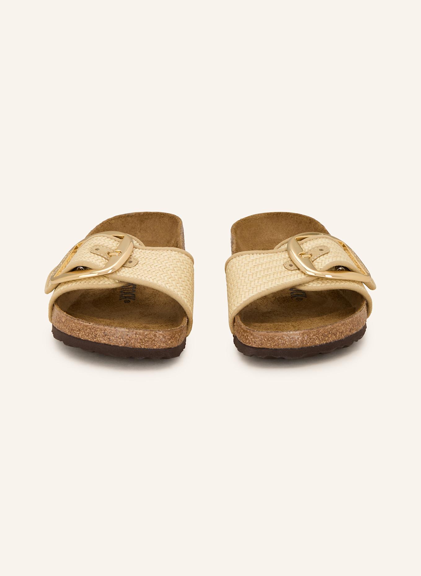 BIRKENSTOCK Pantoletten MADRID BIG BUCKLE RAFFIA: ECRU