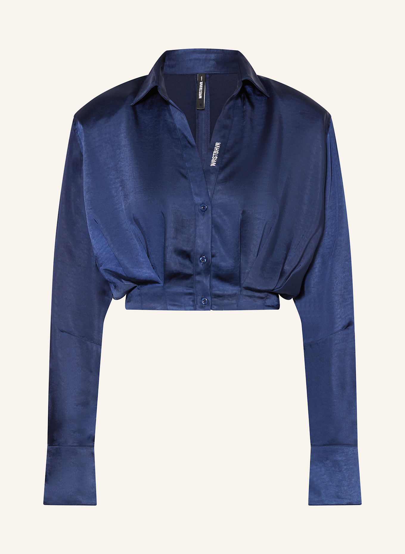 WRSTBHVR Bluzka MARINA z satyny: GRANATOWY