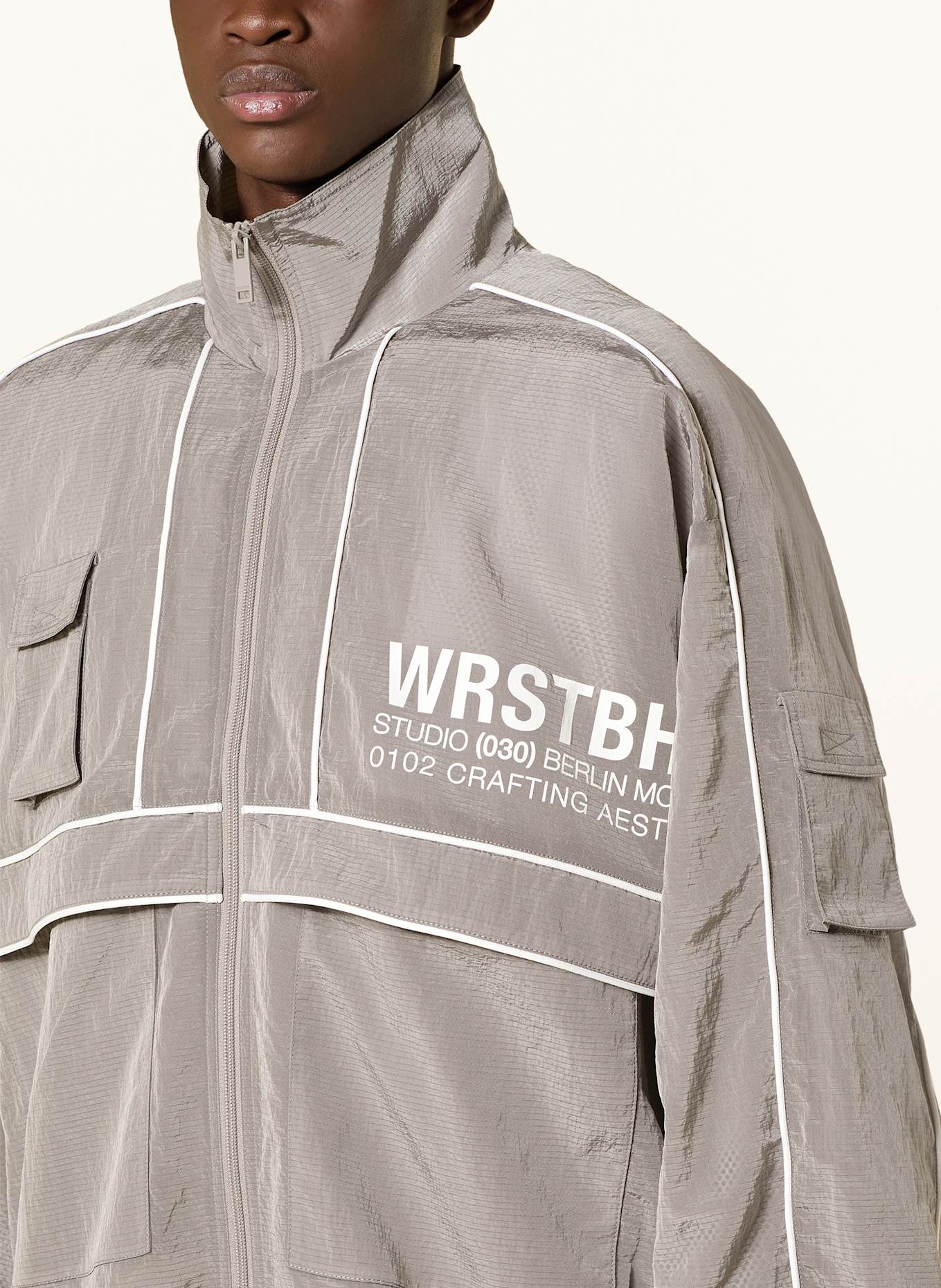WRSTBHVR Sweatjacke SOBAN: GRAU