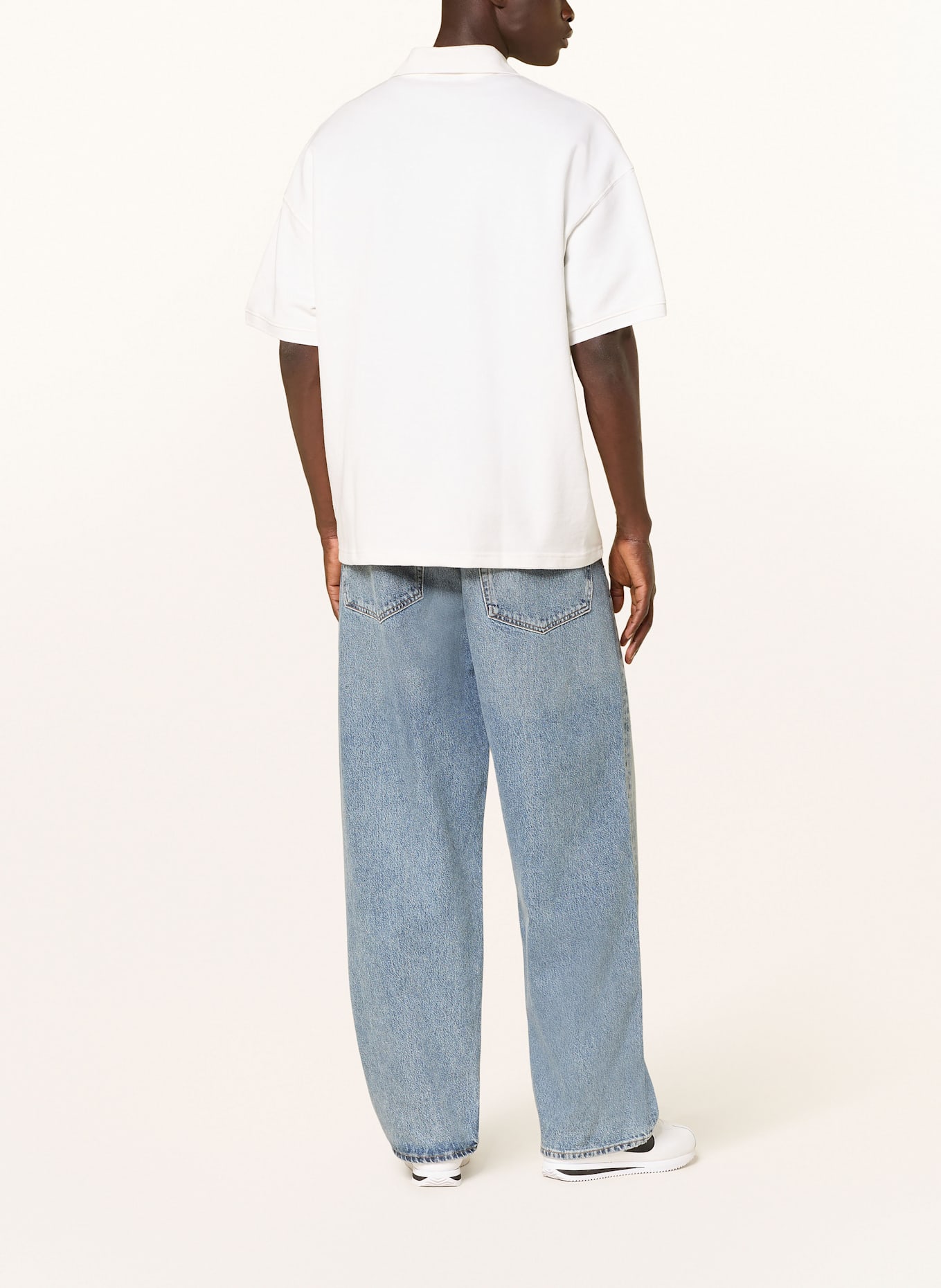 WRSTBHVR JARO Wide Fit piqué polo shirt: WHITE