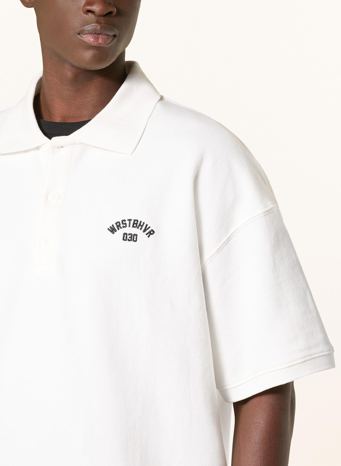 WRSTBHVR JARO Wide Fit piqué polo shirt: WHITE