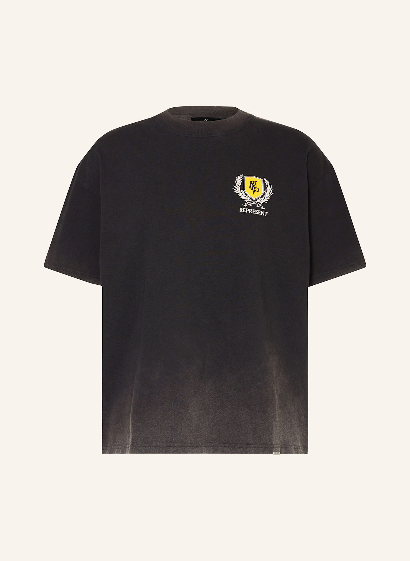 REPRESENT T-Shirt CREST: SCHWARZ / WEISS / GELB