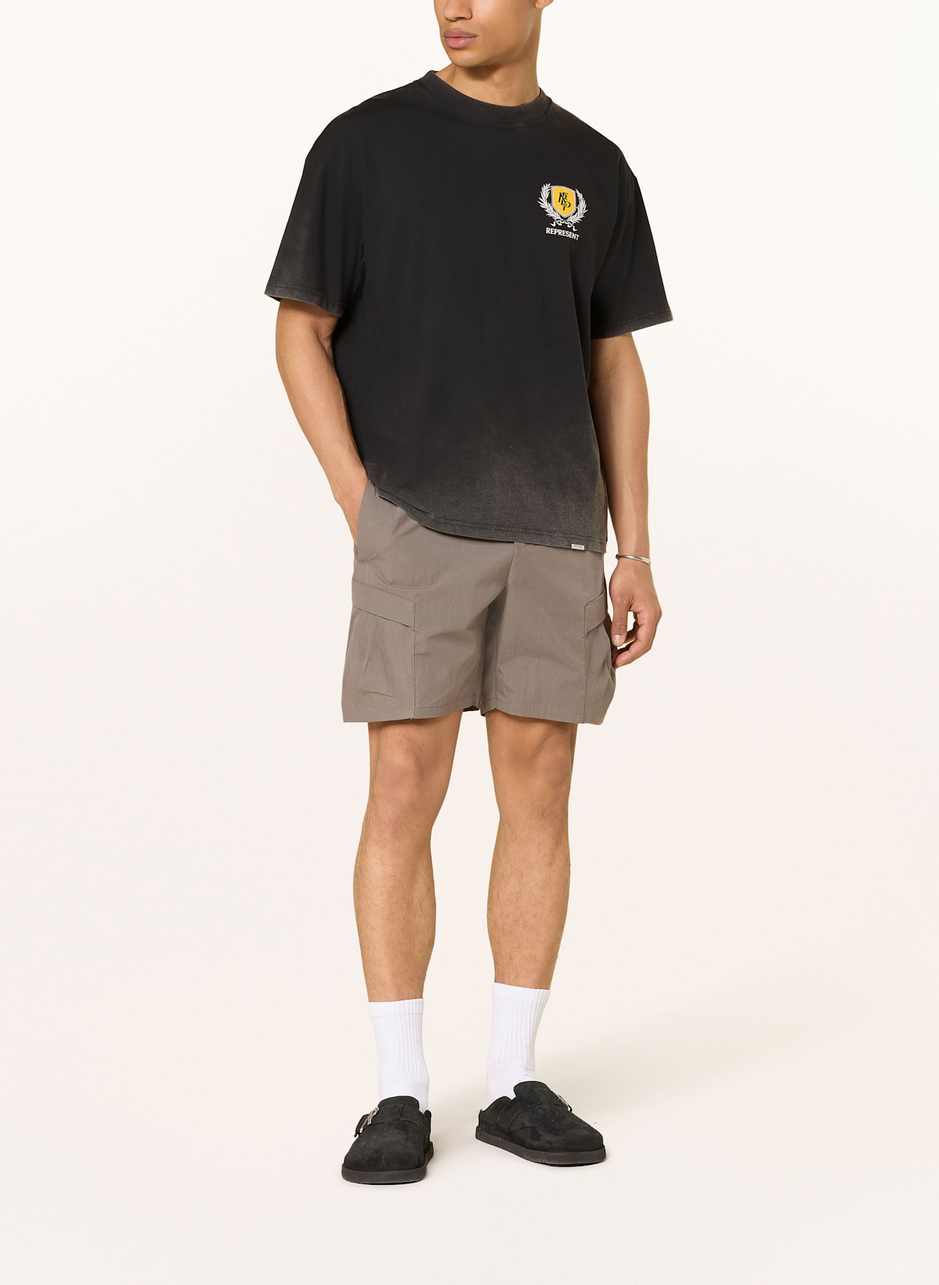 REPRESENT Cargoshorts Regular Fit: GRAU