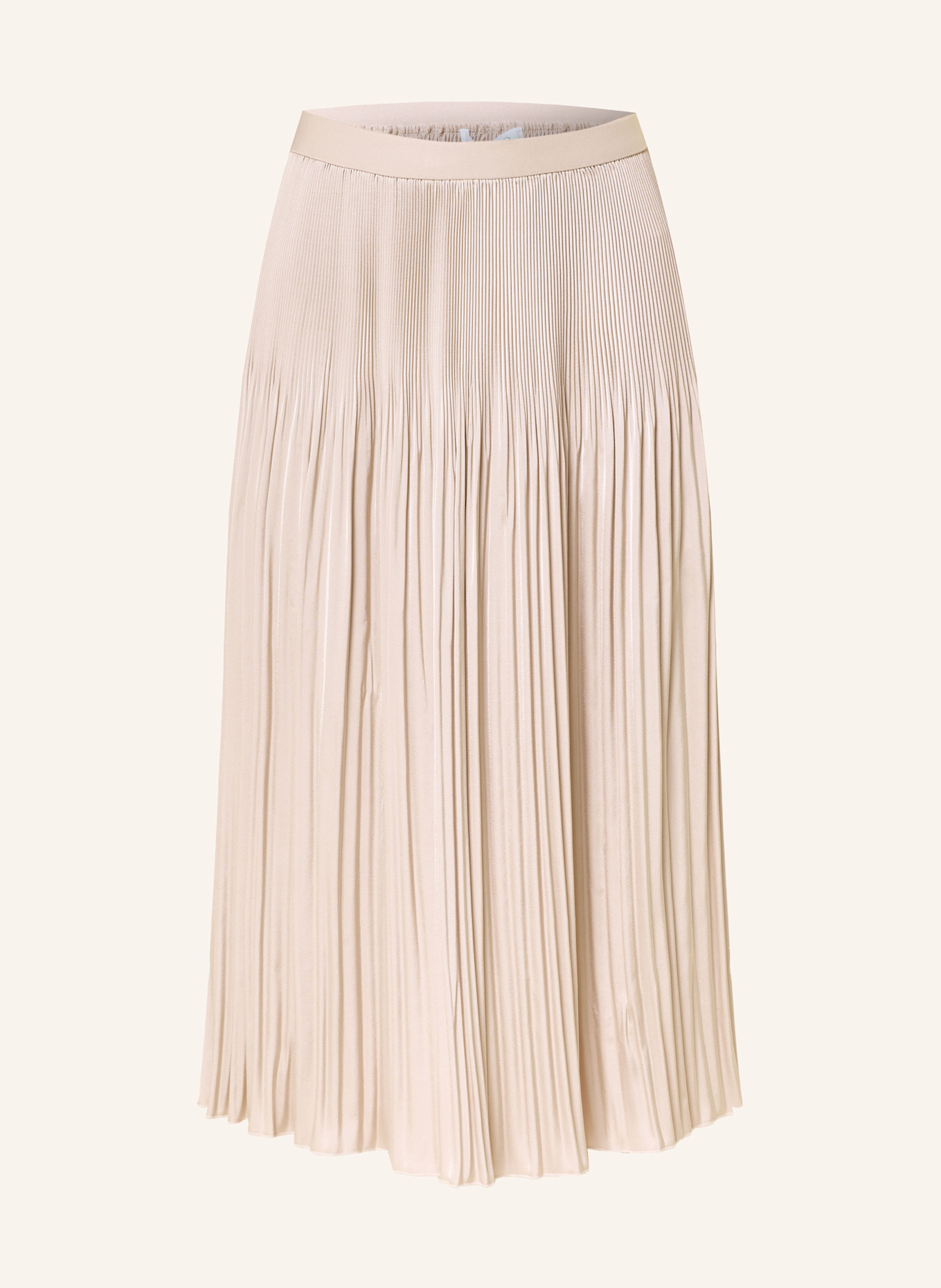 BETTY&CO Plisseerock aus Satin: HELLROSA