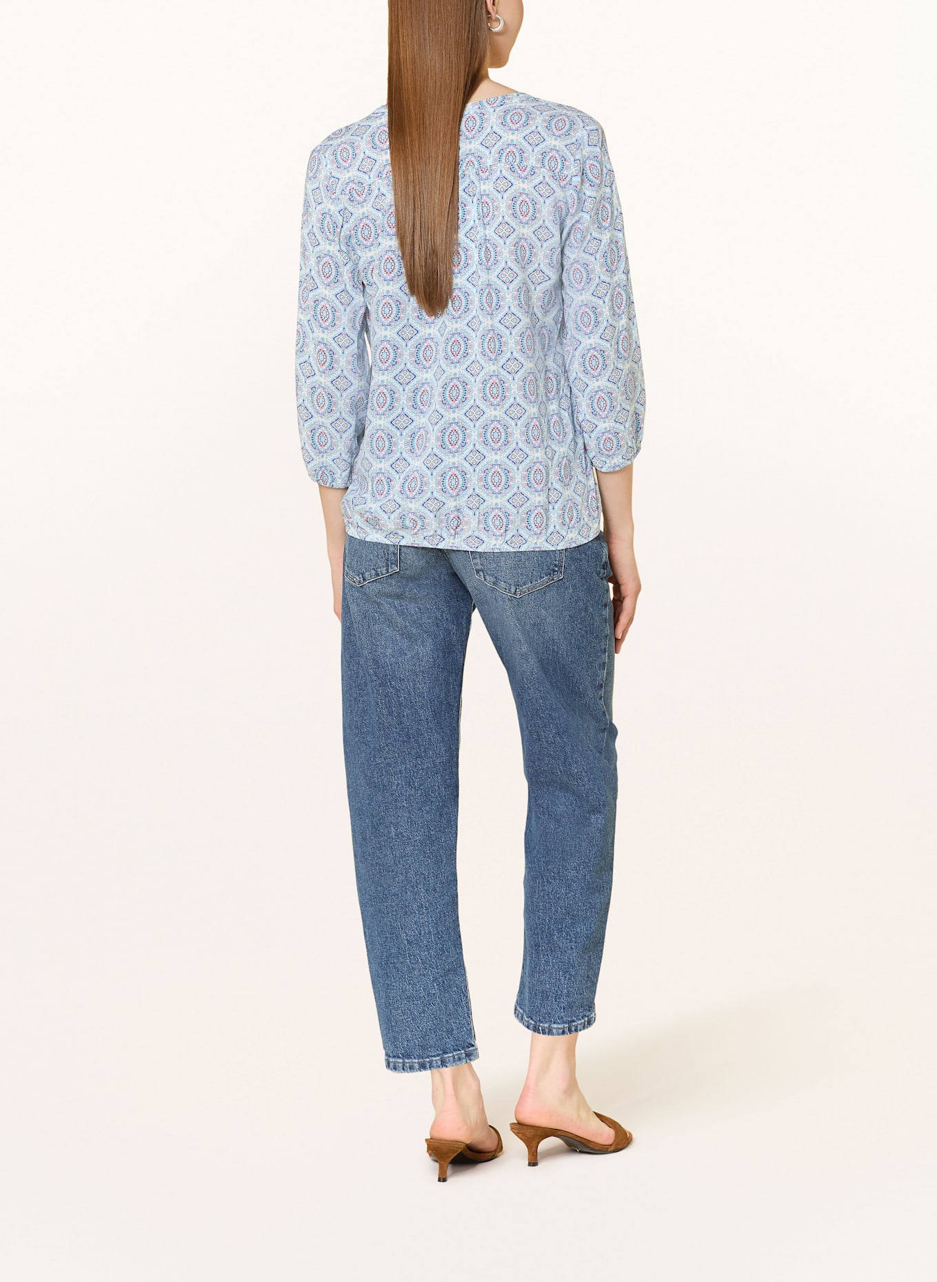 CARTOON Bluzka z rękawem 3/4: MIĘTOWY / JASNOCZERWONY / NIEBIESKI