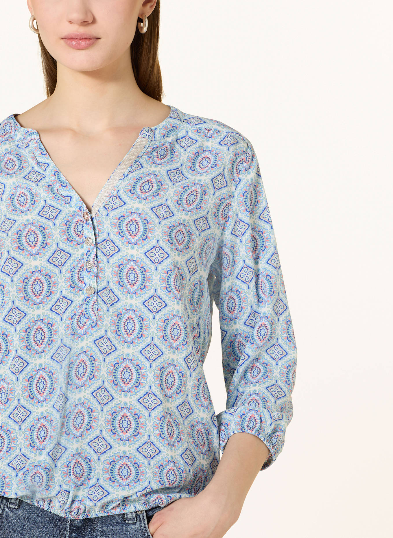 CARTOON Bluzka z rękawem 3/4: MIĘTOWY / JASNOCZERWONY / NIEBIESKI