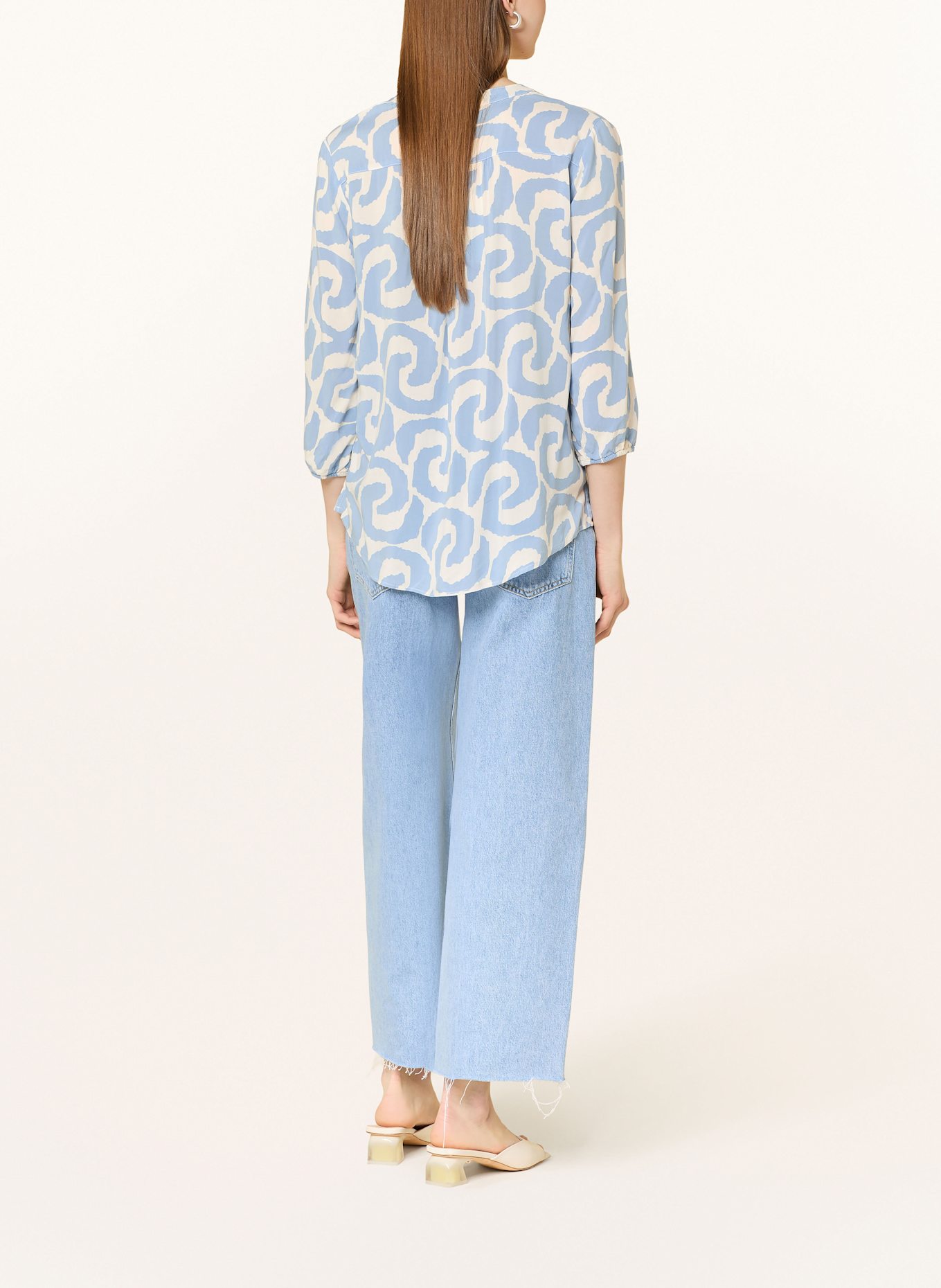 CARTOON Bluzka z rękawami 3/4 i cekinami: NIEBIESKI / KREMOWY