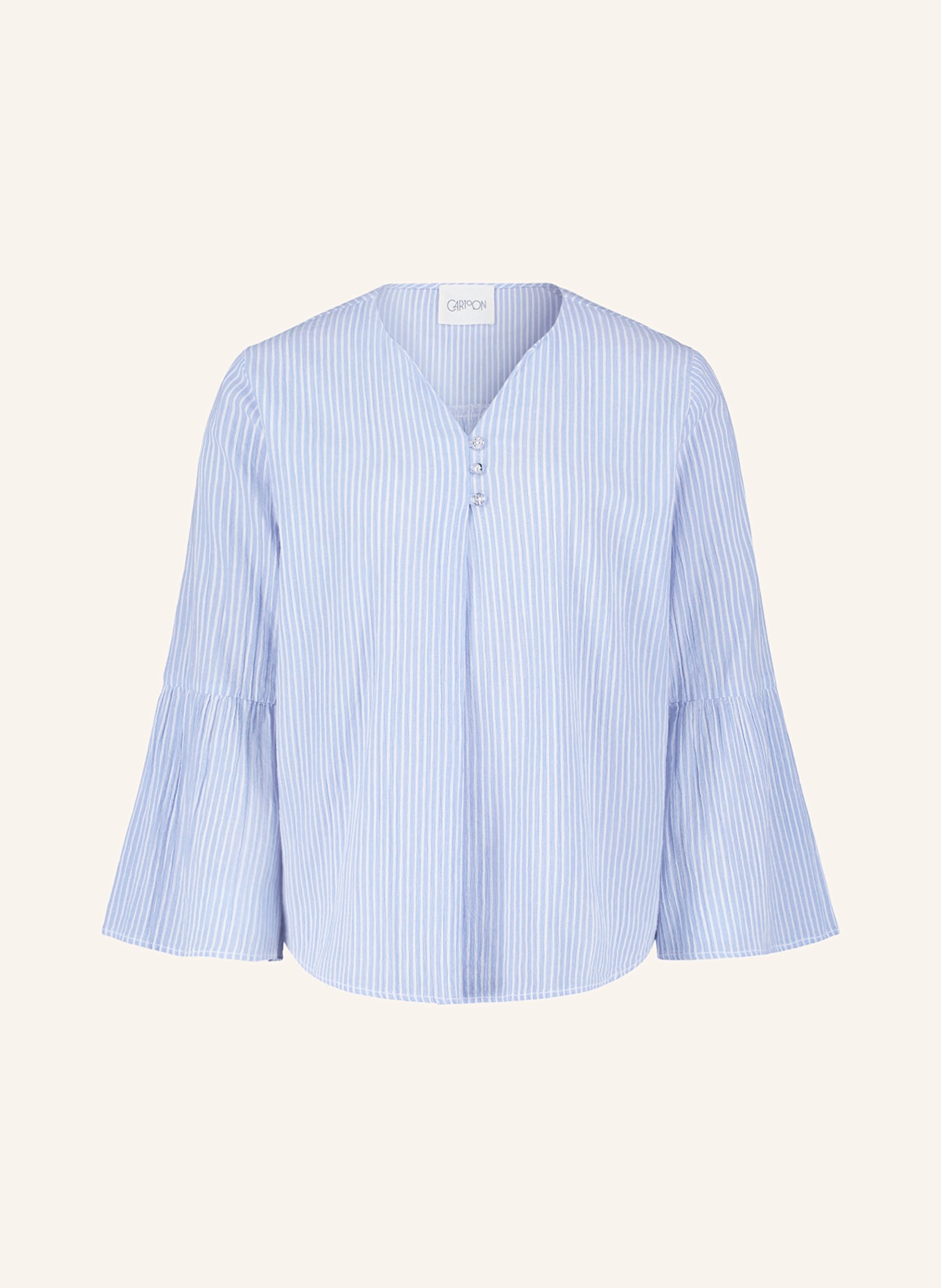 CARTOON Blusenshirt mit 3/4-Arm: HELLBLAU / WEISS