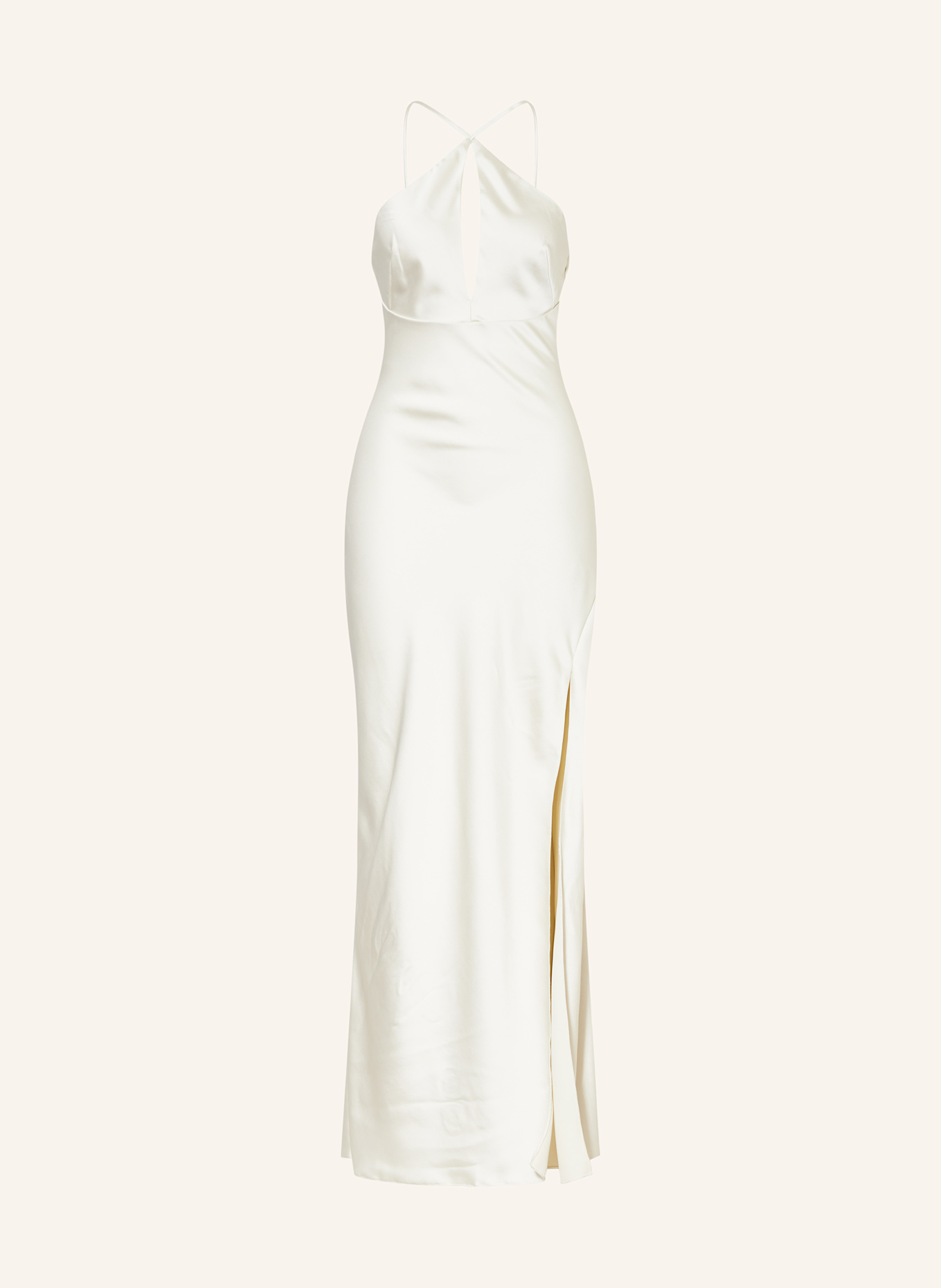PATRIZIA PEPE Abendkleid aus Satin: CREME