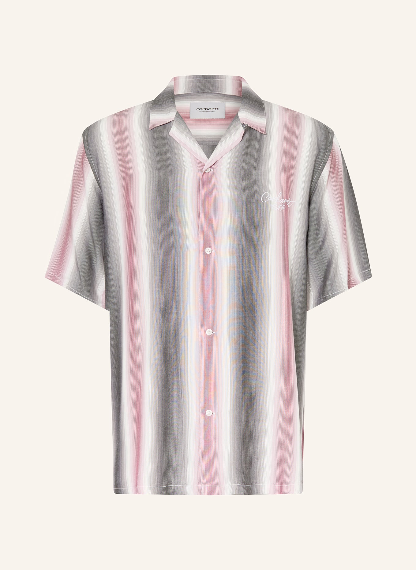 carhartt WIP Resorthemd DASHNER Loose Fit: GRAU / ALTROSA / WEISS