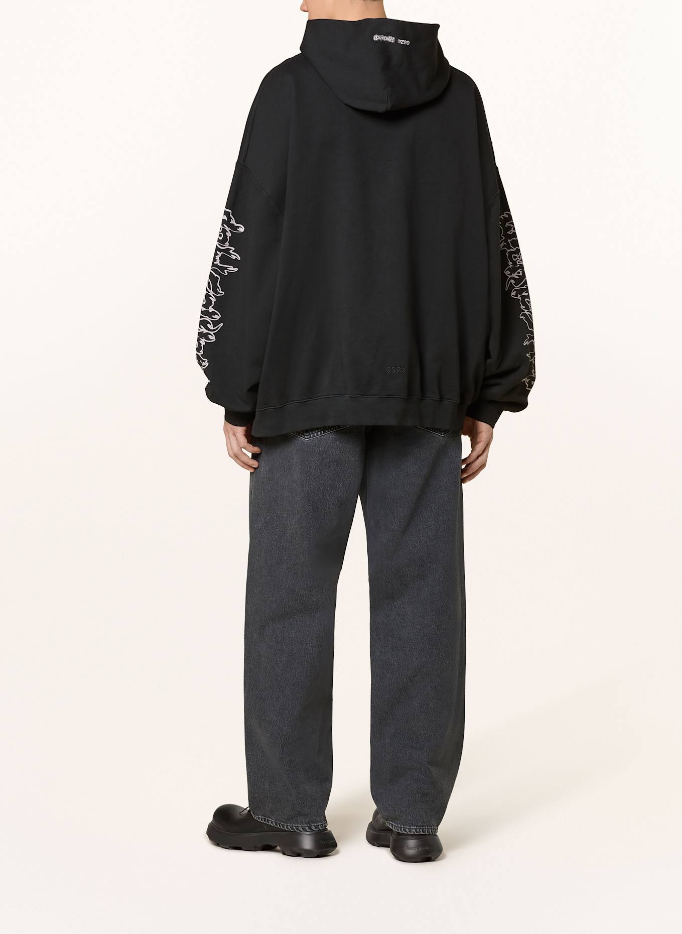 【関税込み】032c ブラック Faithless オーバーサイズ フーディ 032c Faithless Hoodie | Black | FARFETCH ID