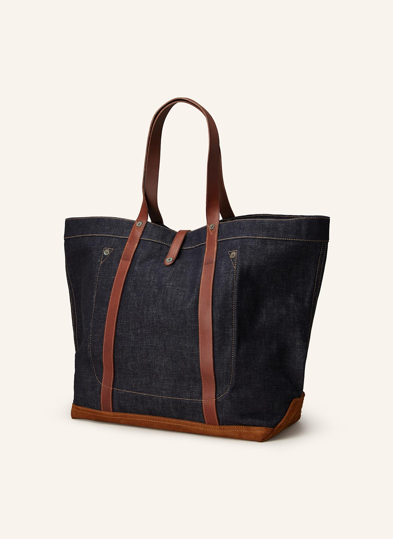 RRL Reisetasche HOWARD: BLAU / BRAUN