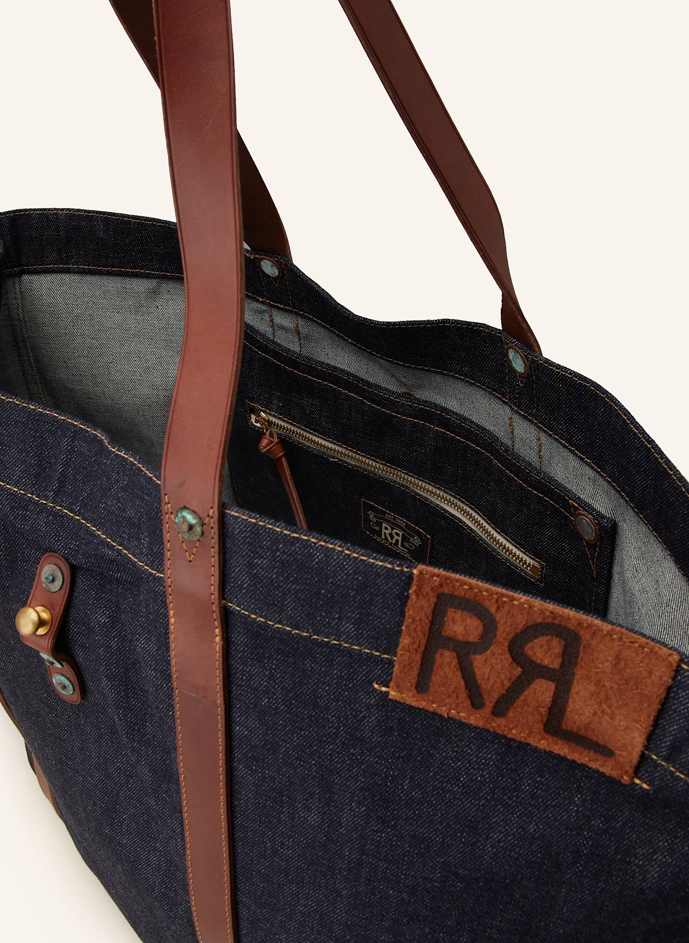 RRL Reisetasche HOWARD: BLAU / BRAUN