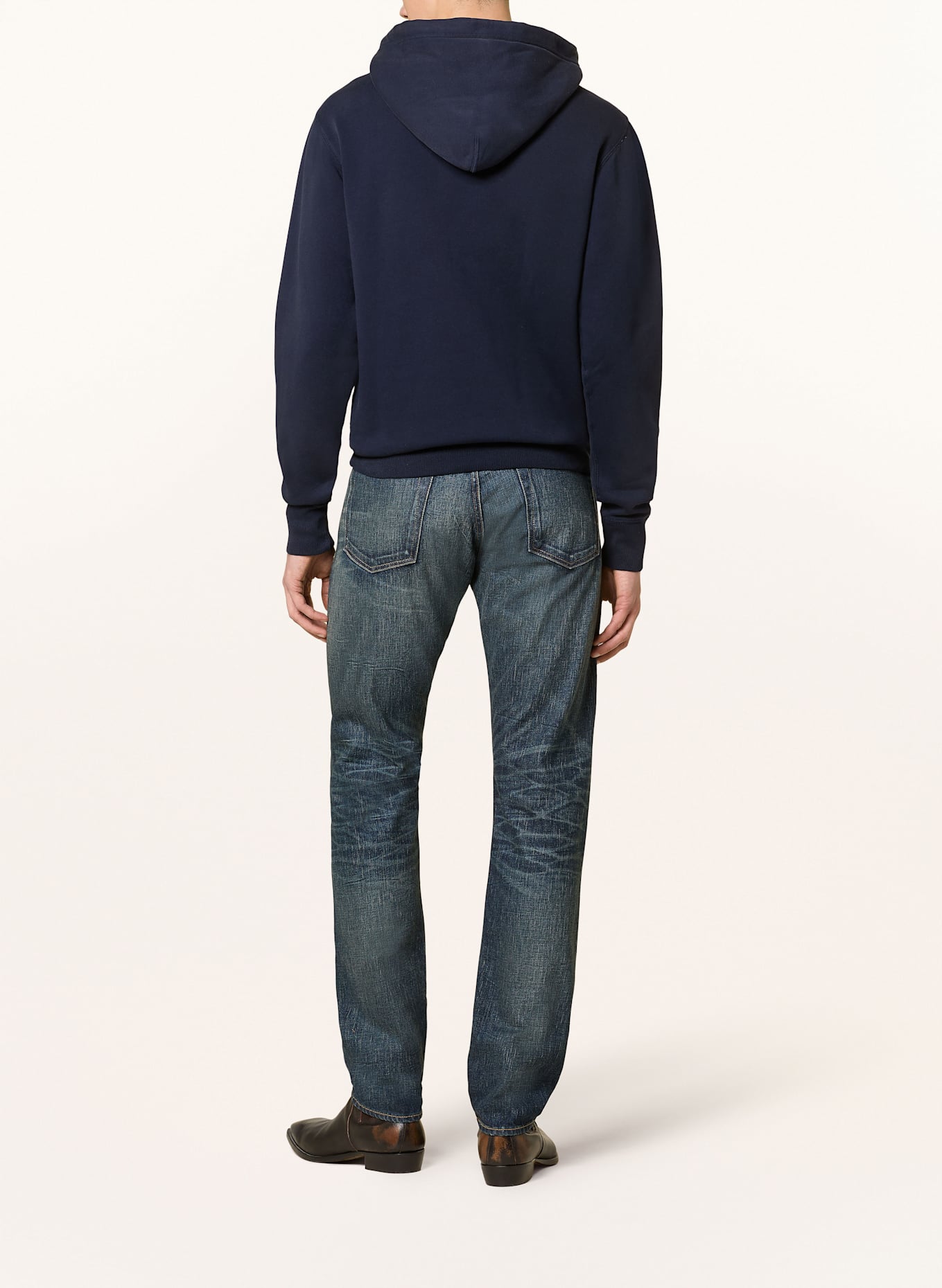 RRL Hoodie: DARK BLUE / DARK YELLOW